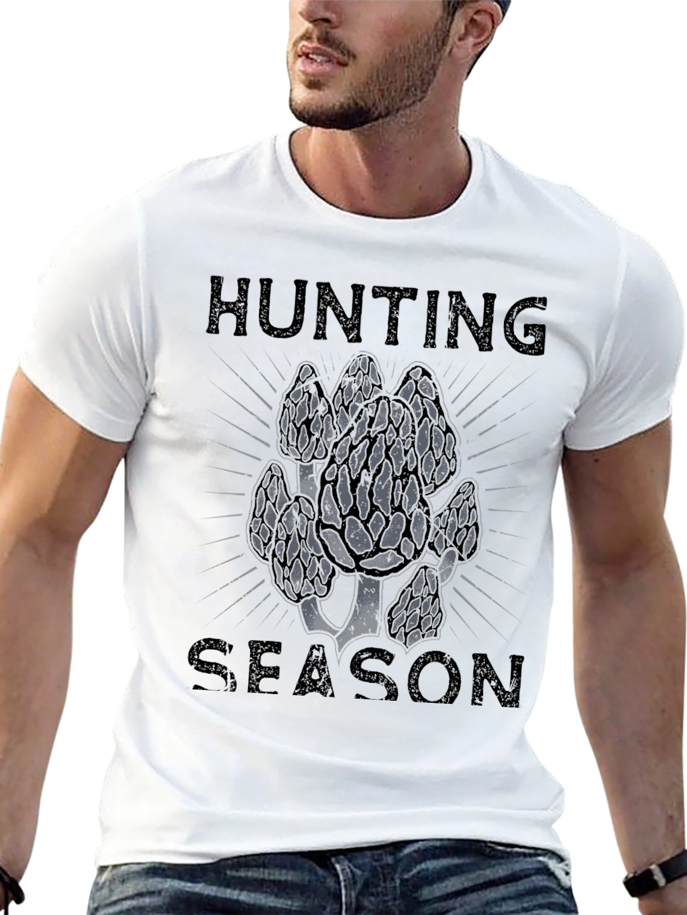 Hunting Season Mushroom T-Shirt - Black