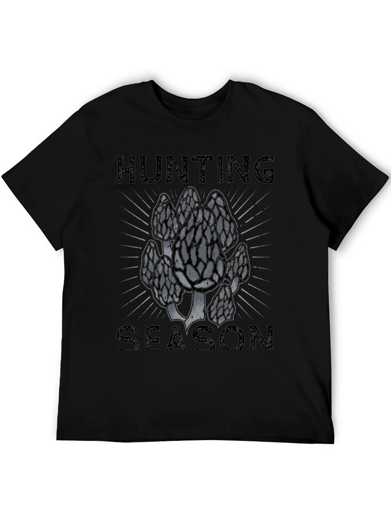 Hunting Season Mushroom T-Shirt - Black