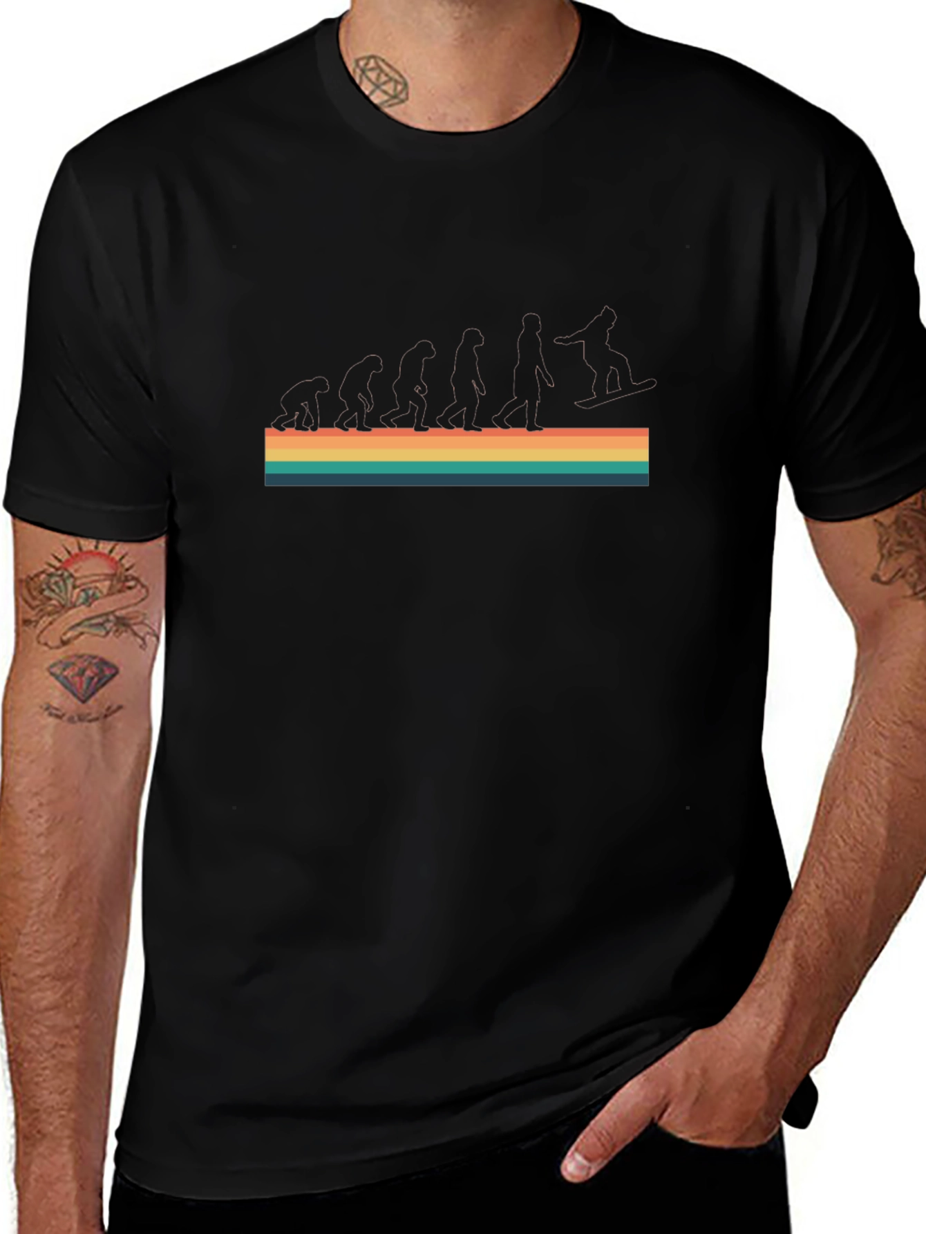 Evolution of Snowboarding Graphic T-Shirt