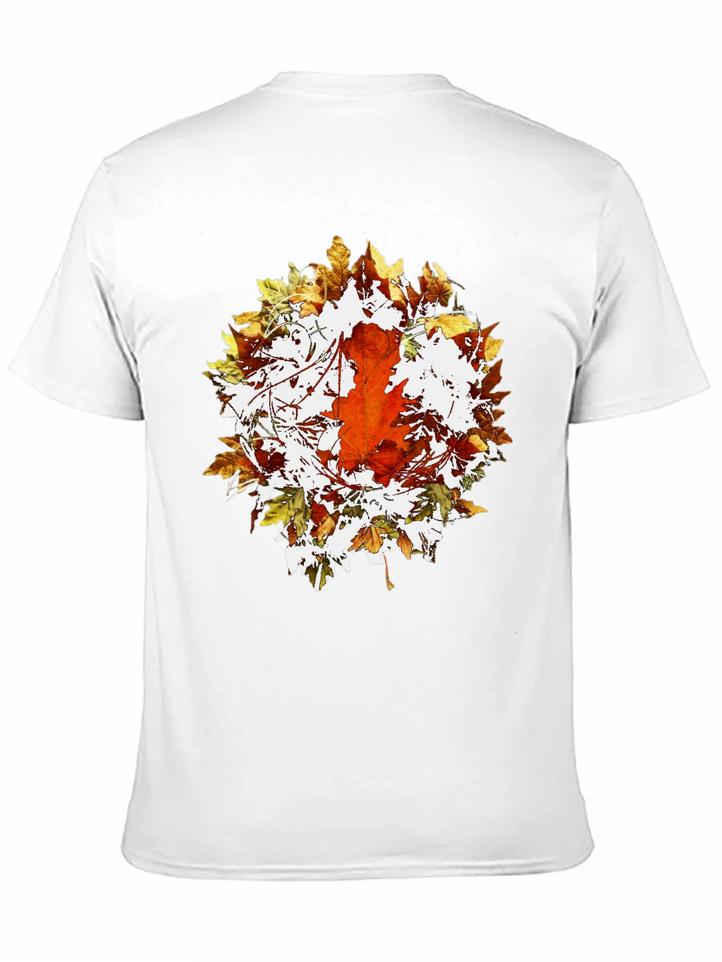 Autumn Leaf Graphic Black T-Shirt