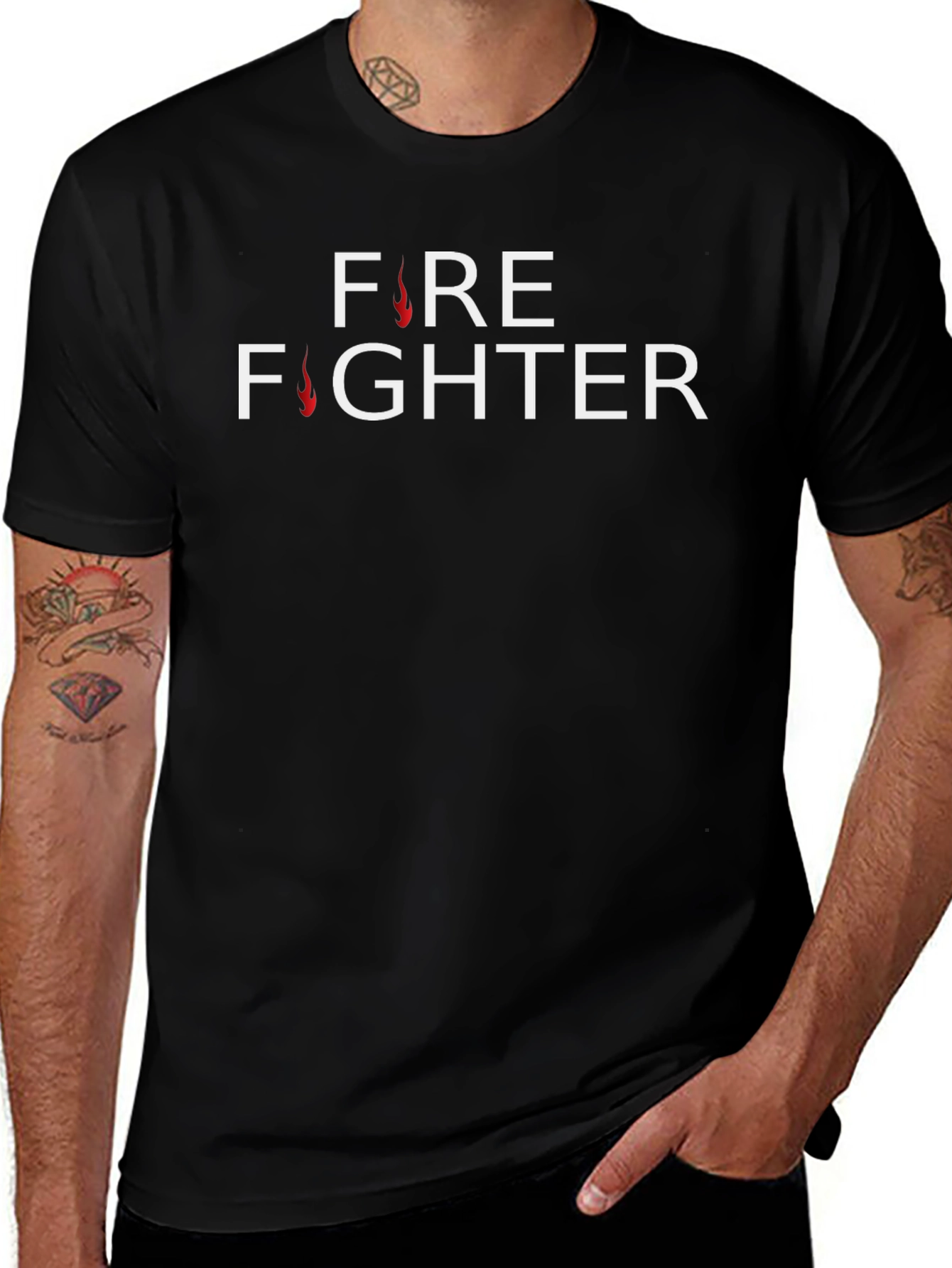 Firefighter Graphic Tee - Black