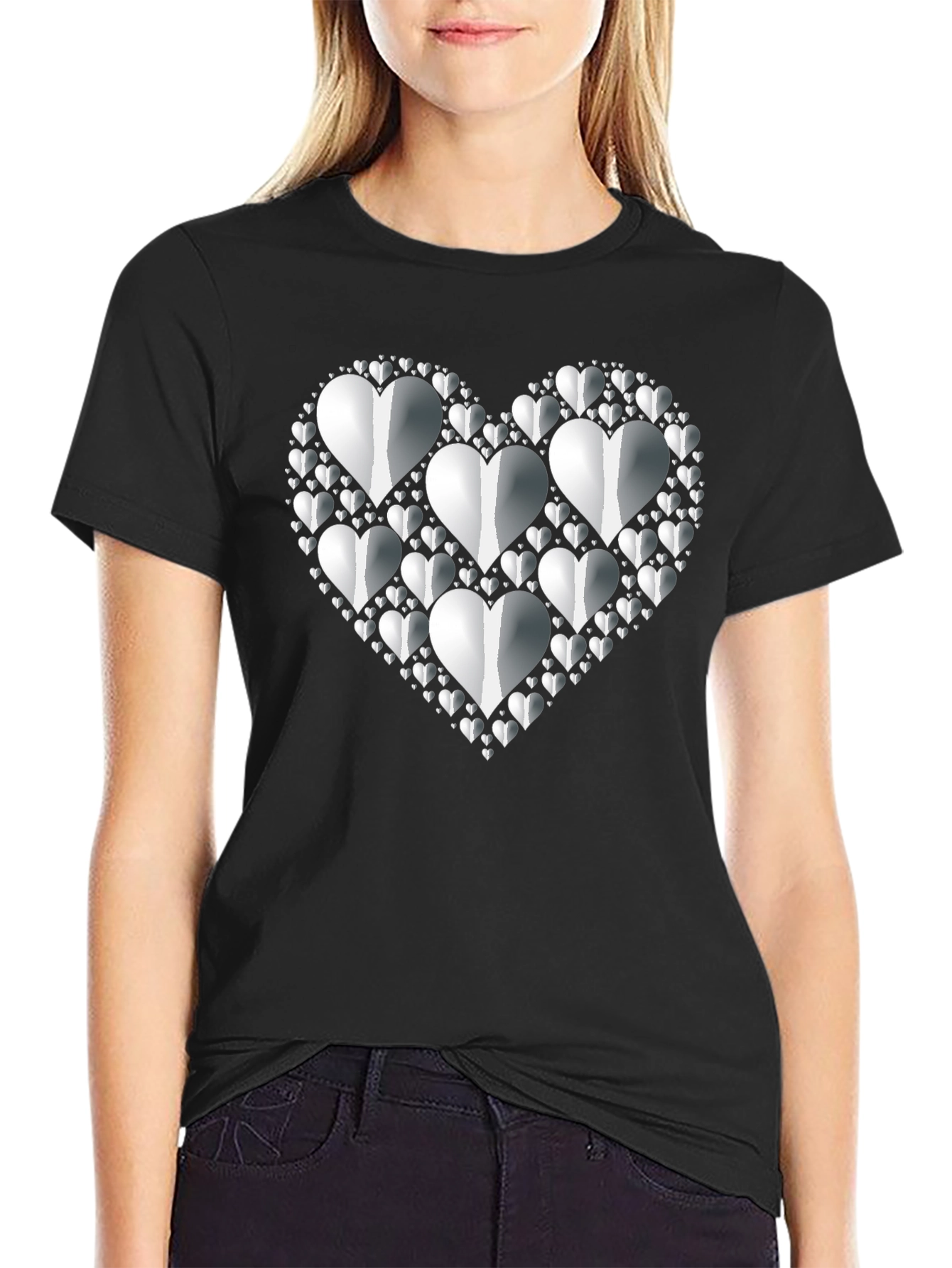 Heart Cluster Graphic Tee - Love All Around!