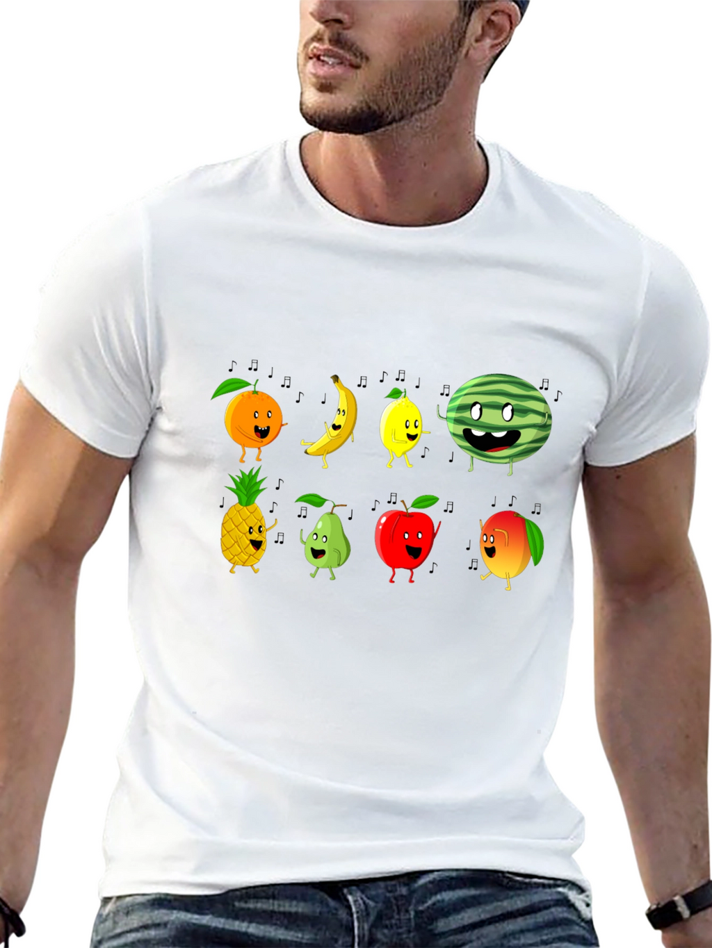 Fun Fruits Graphic Tee - Black