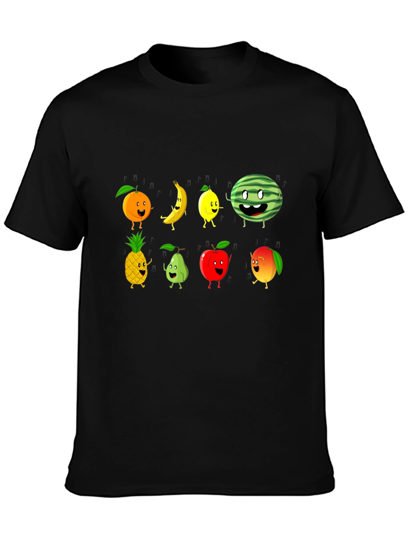 Fun Fruits Graphic Tee - Black