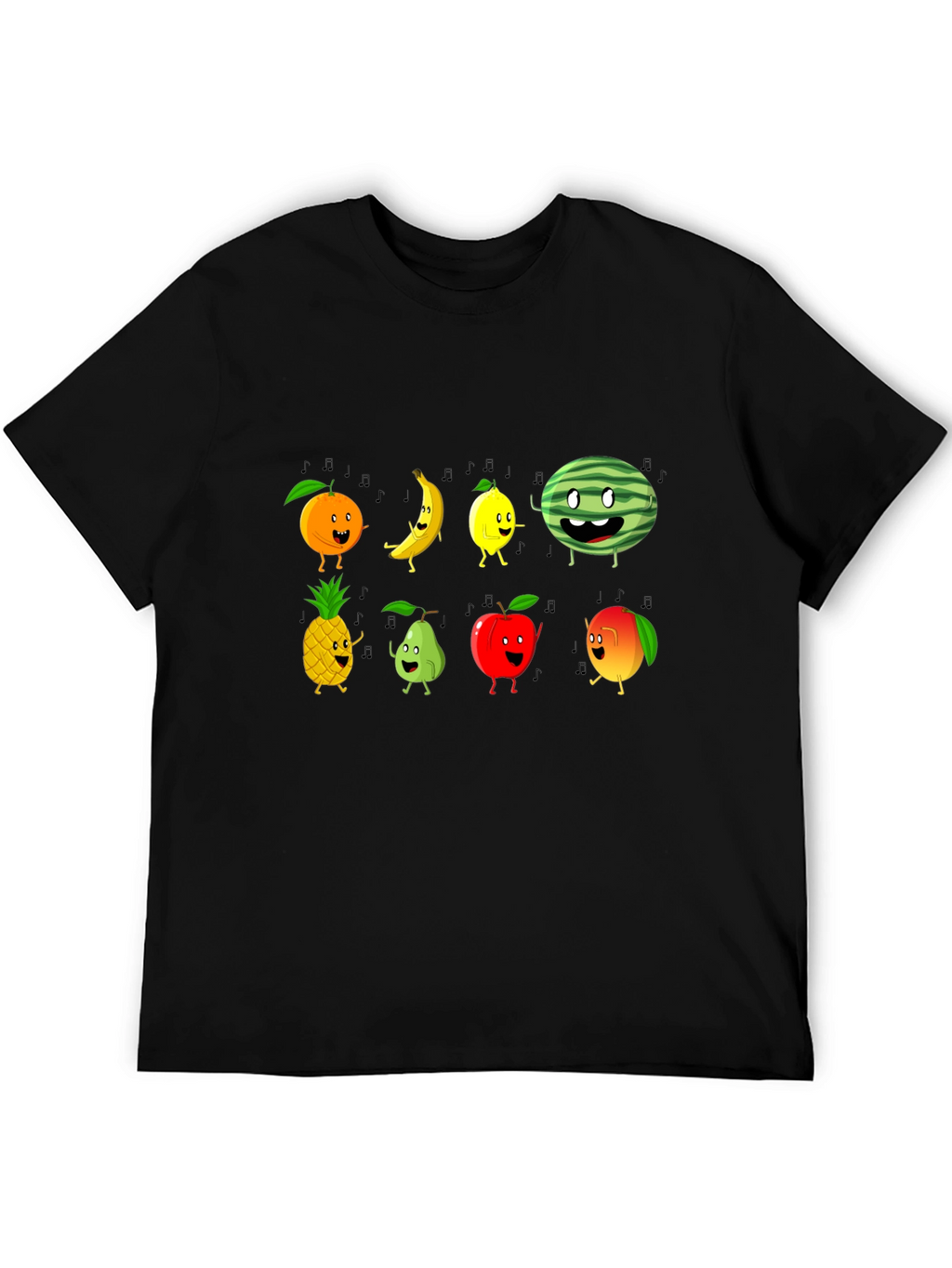 Fun Fruits Graphic Tee - Black