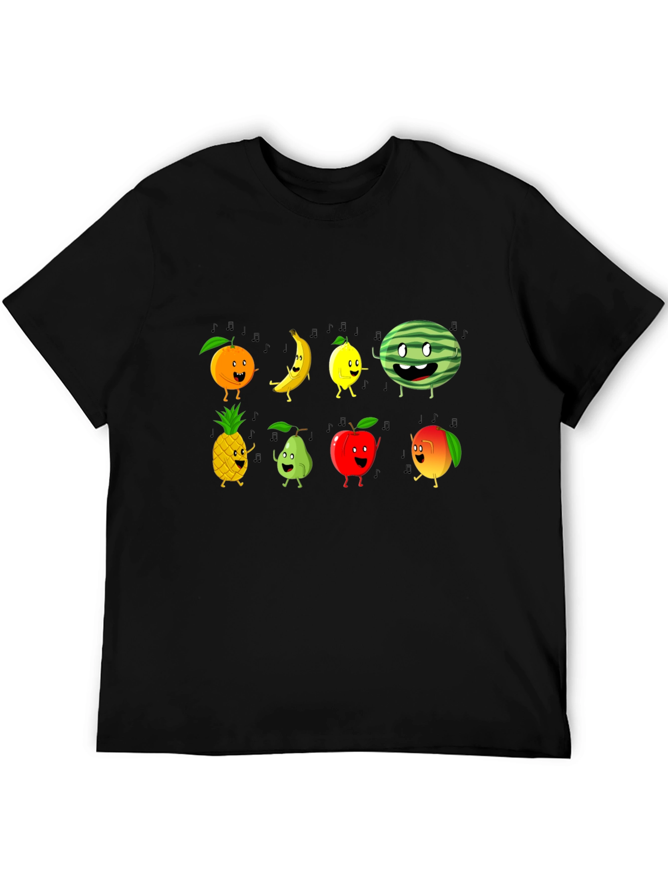 Fun Fruits Graphic Tee - Black
