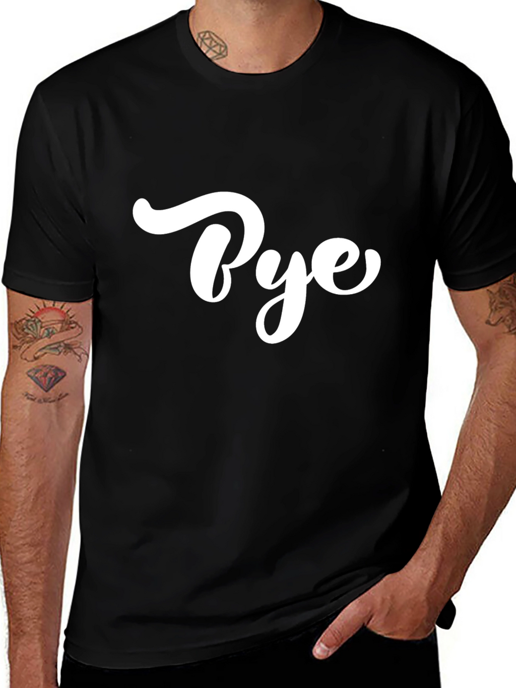 Bye Graphic Black T-Shirt