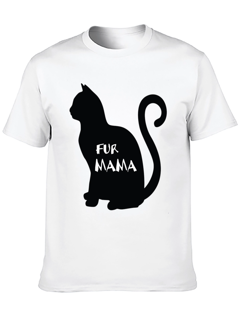 Fur Mama Cat Silhouette Graphic Tee