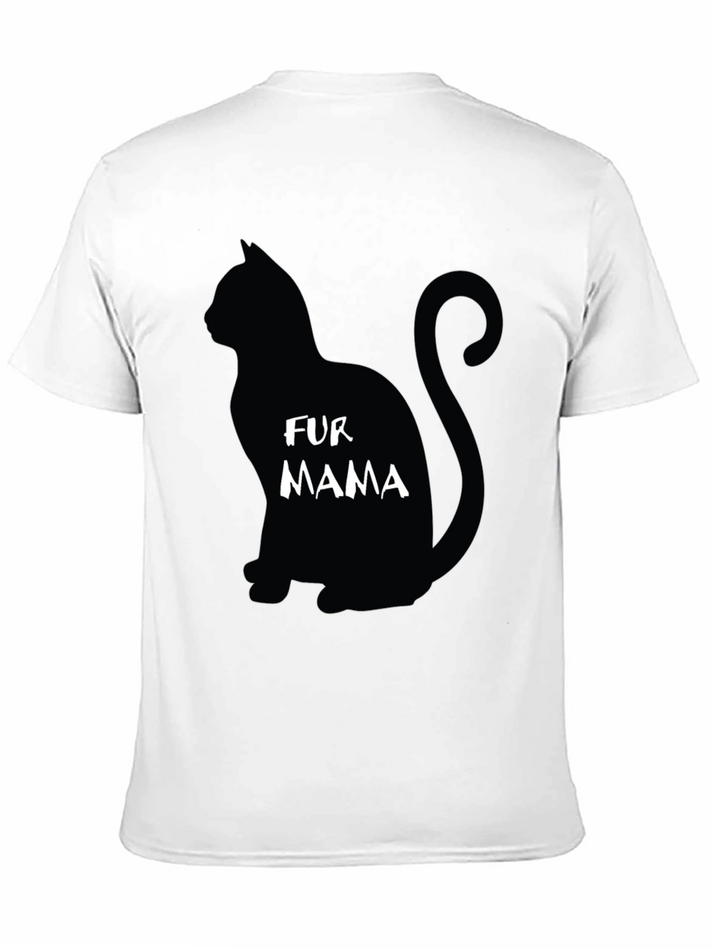 Fur Mama Cat Silhouette Graphic Tee