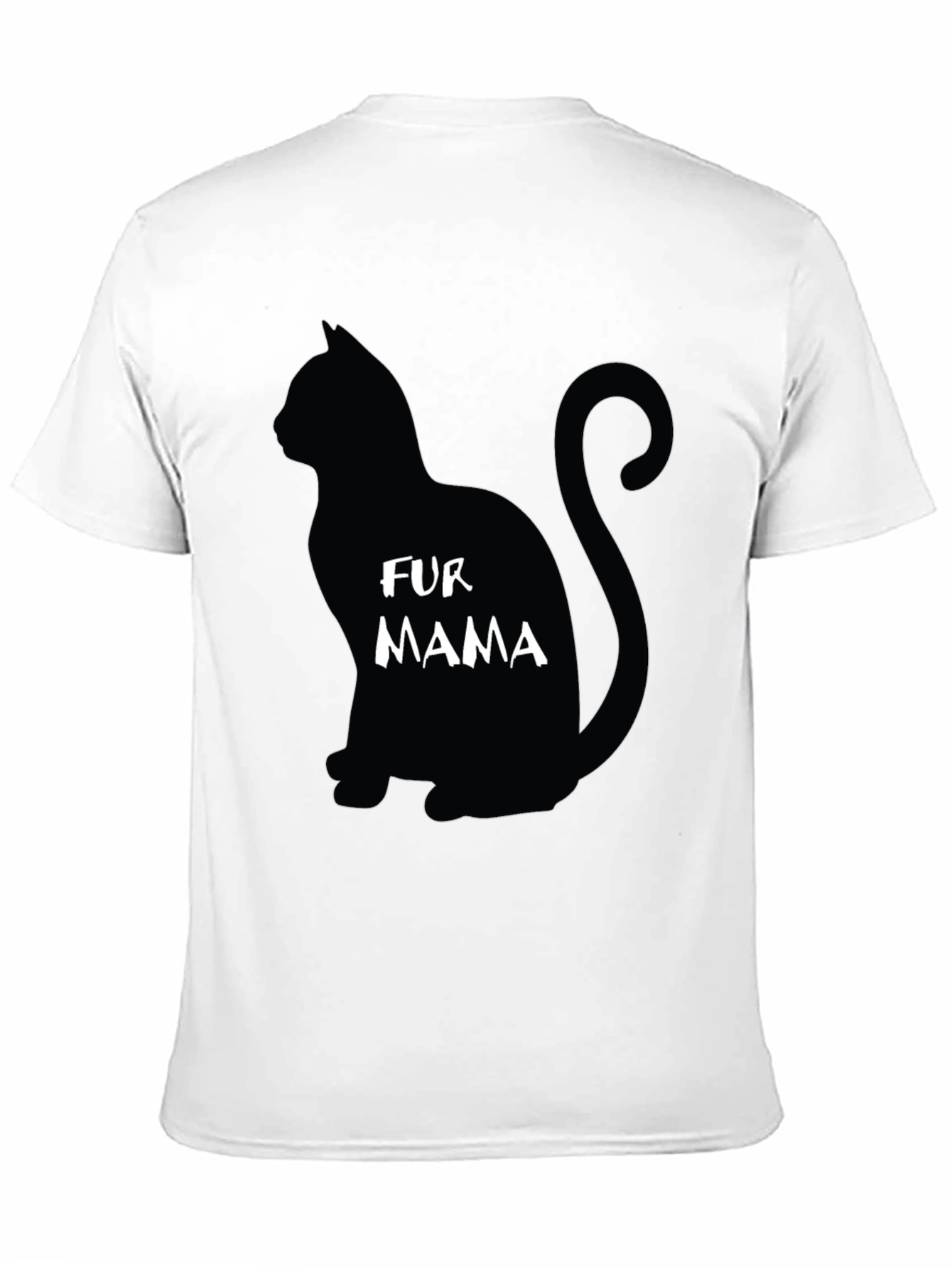 Fur Mama Cat Silhouette Graphic Tee