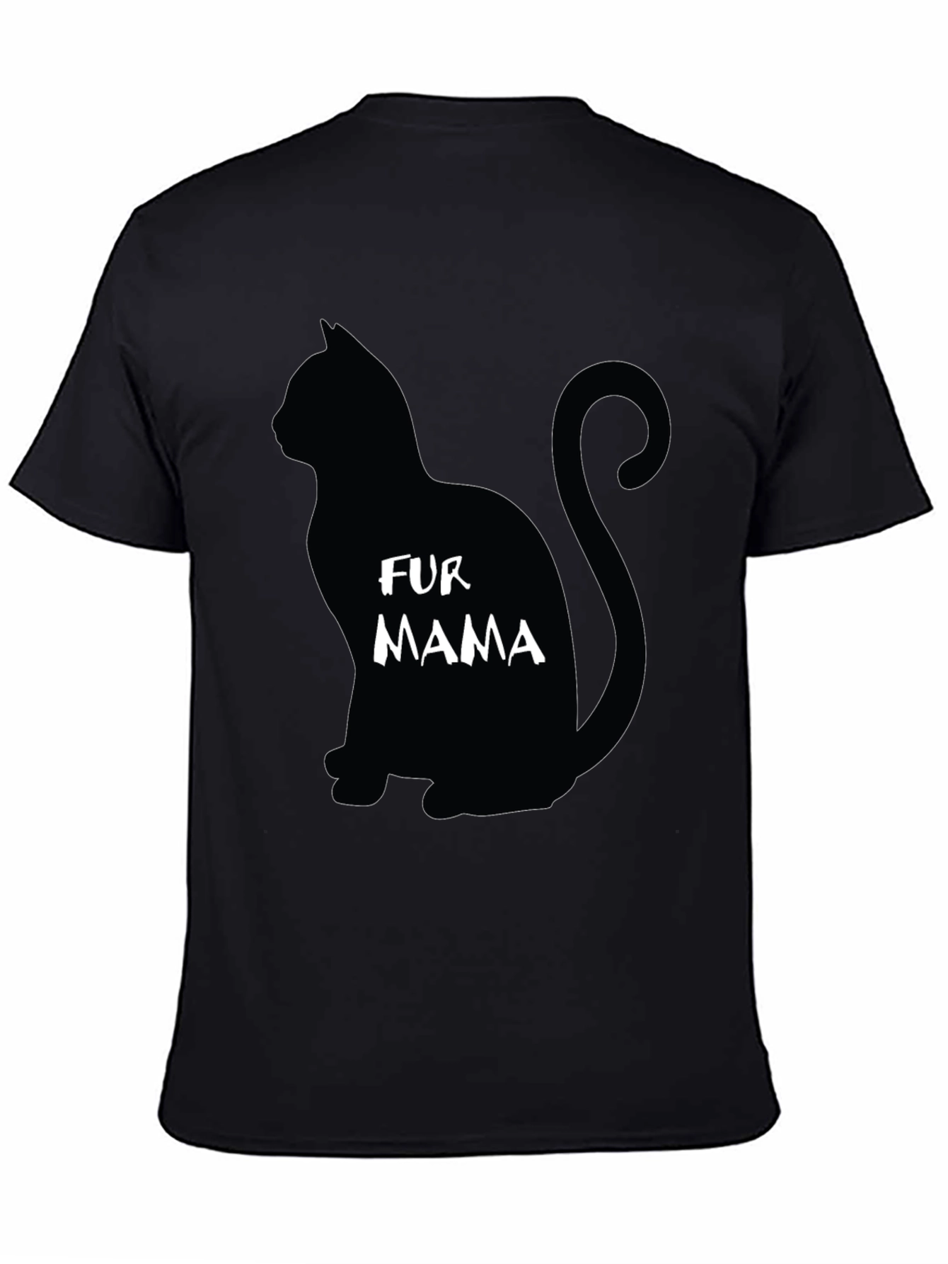 Fur Mama Cat Silhouette Graphic Tee