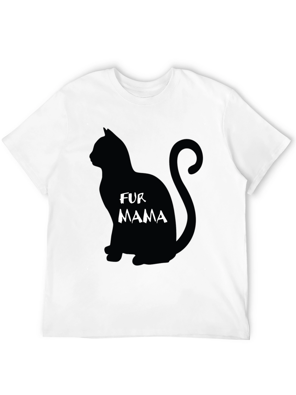 Fur Mama Cat Silhouette Graphic Tee