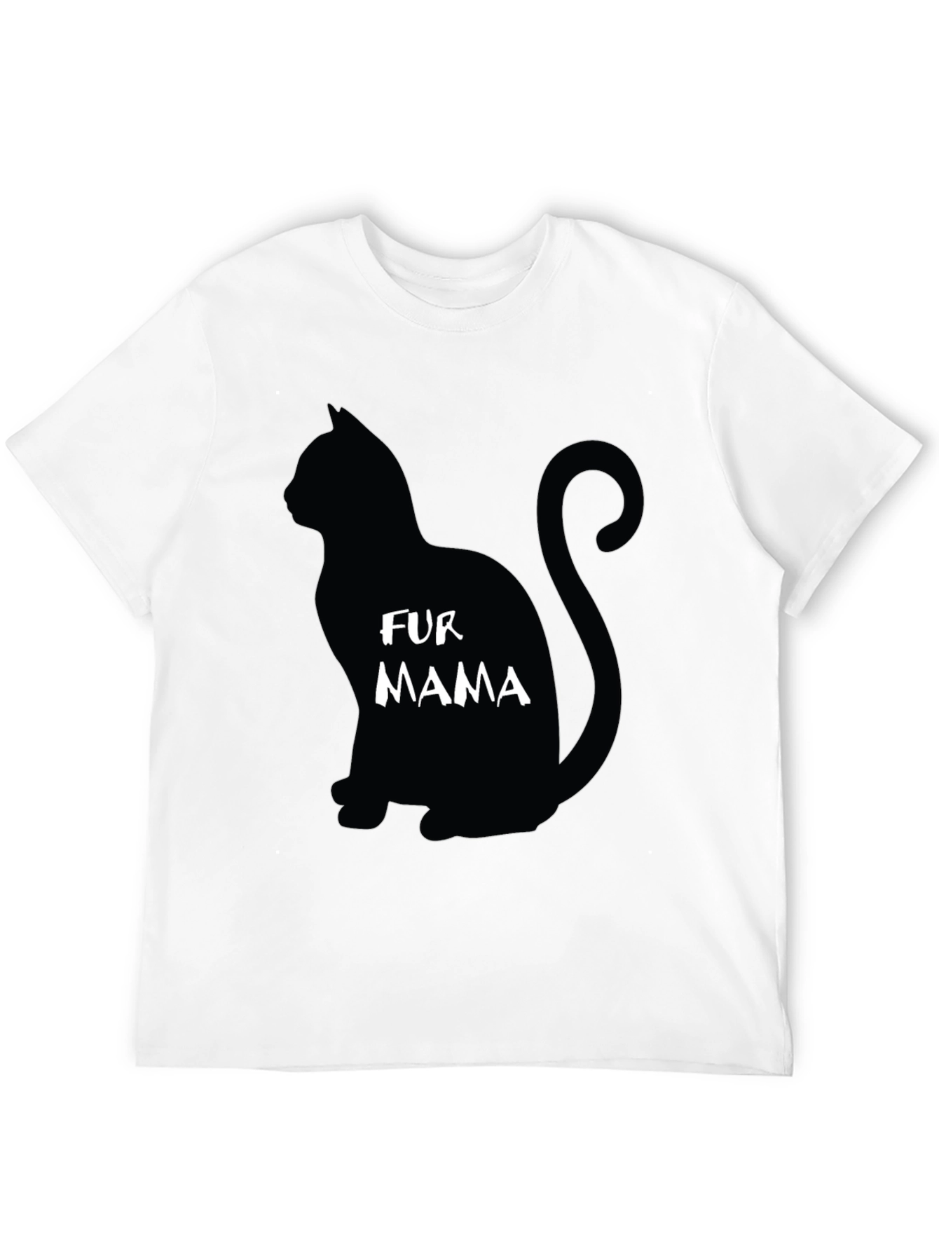 Fur Mama Cat Silhouette Graphic Tee