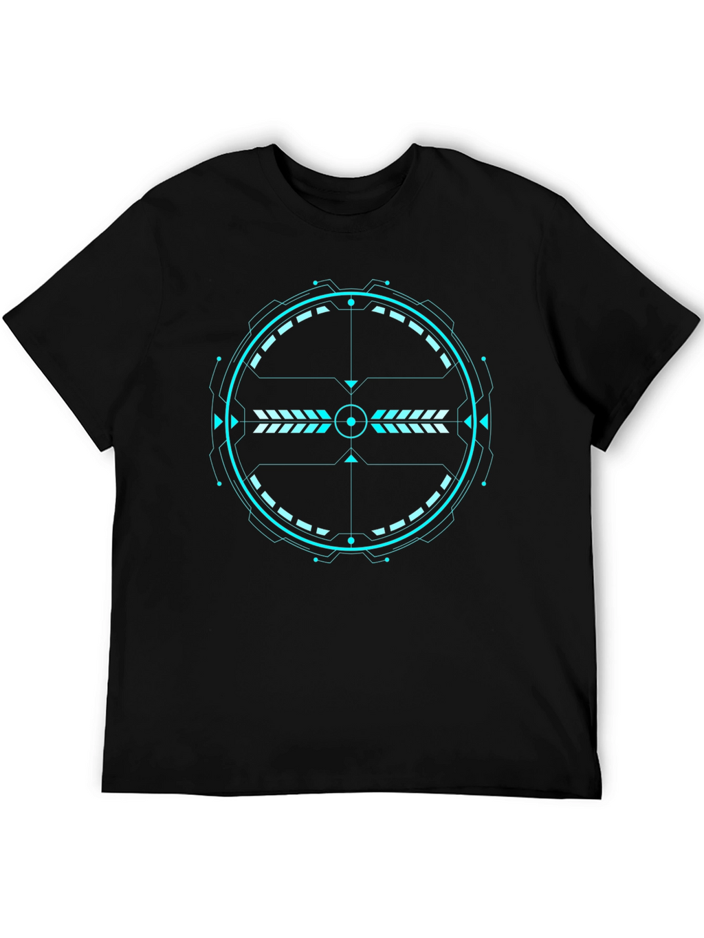 Futuristic Target Graphic Tee - Black
