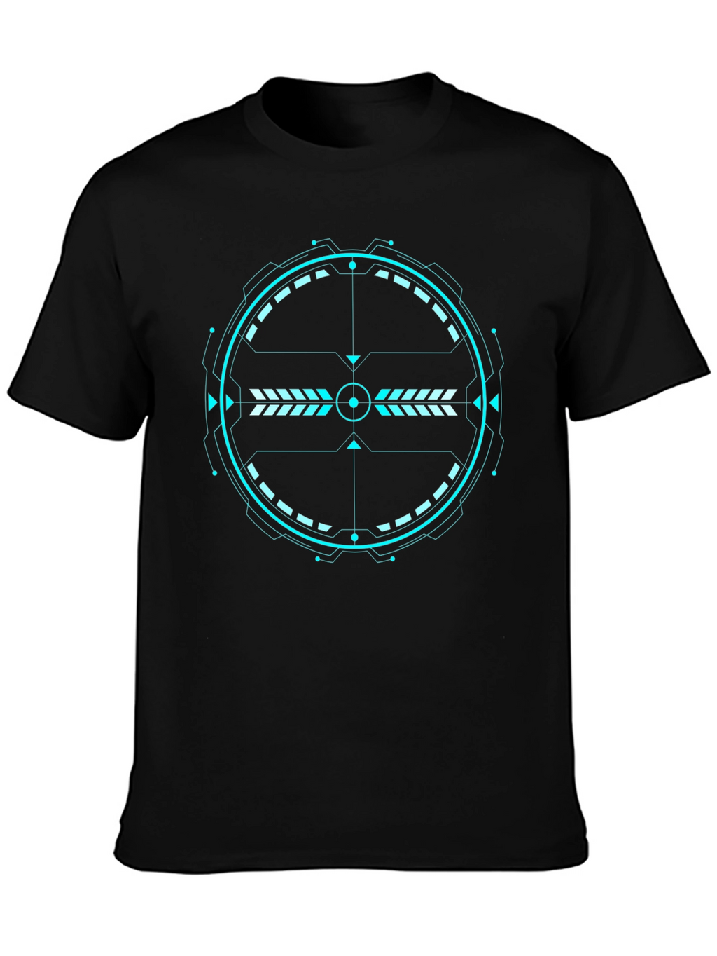 Futuristic Target Graphic Tee - Black
