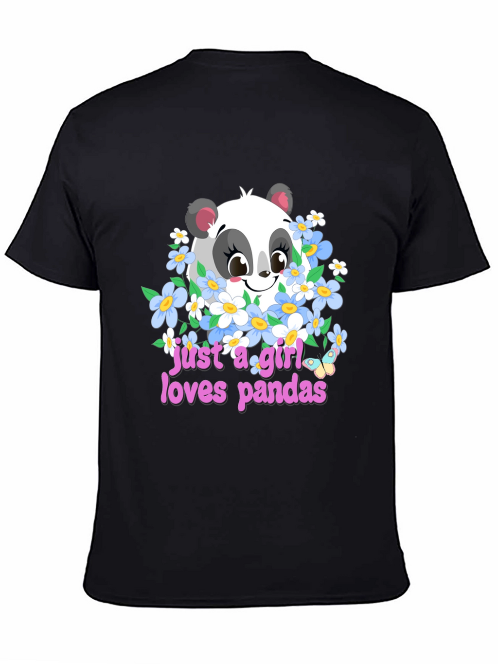 Cute Panda Girls T-Shirt