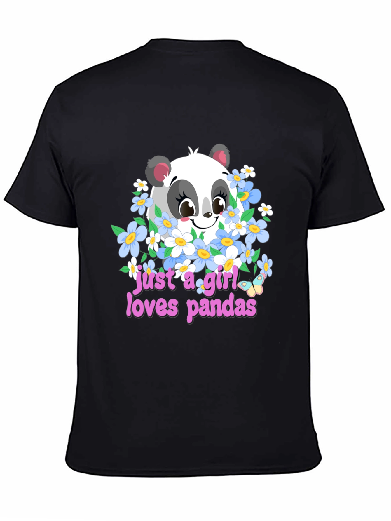 Cute Panda Girls T-Shirt