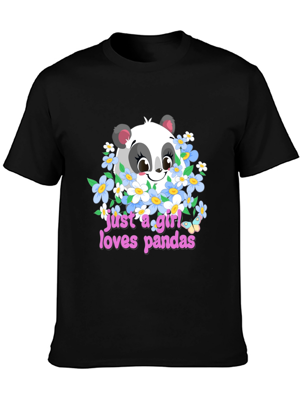 Cute Panda Girls T-Shirt