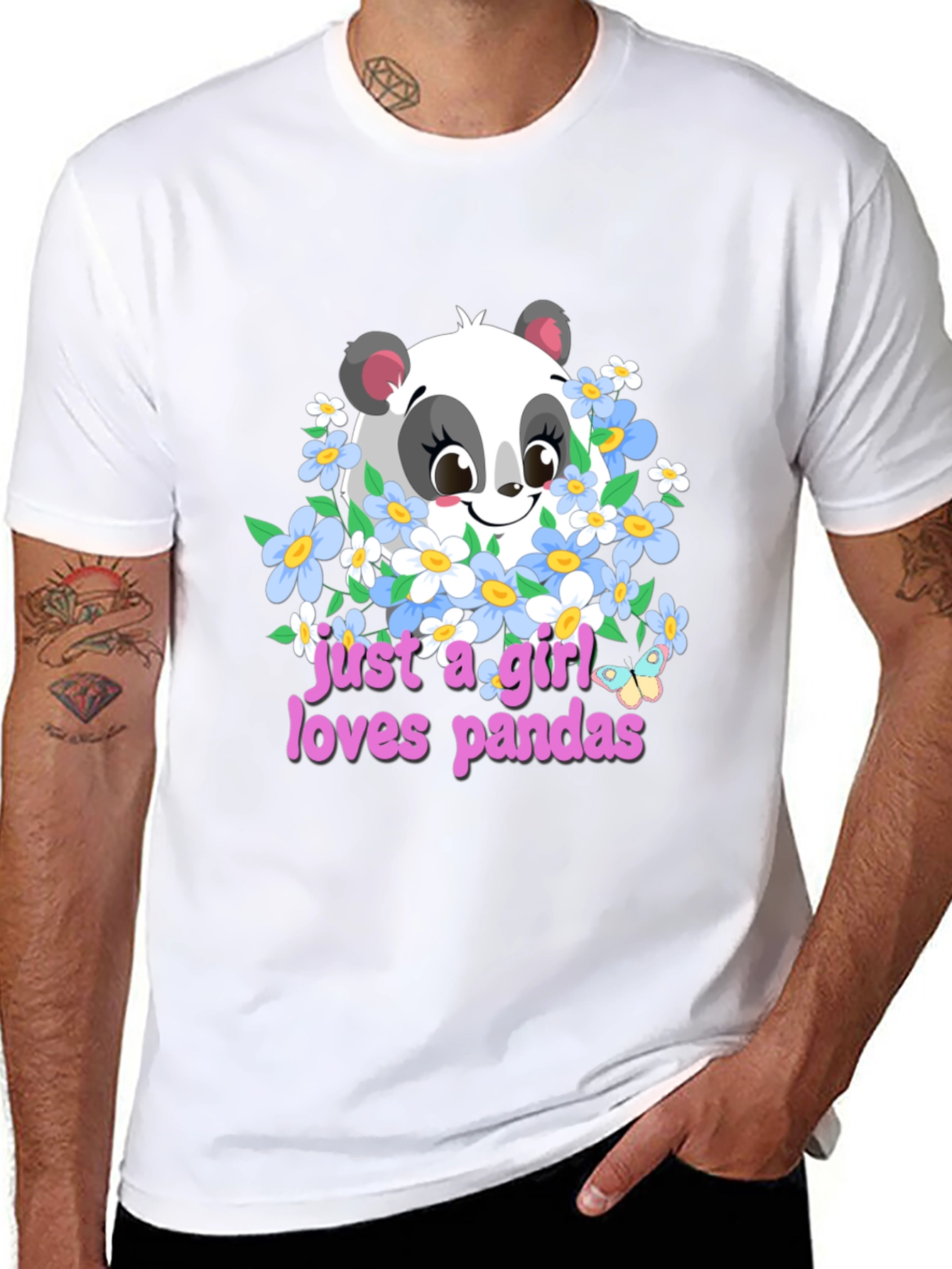 Cute Panda Girls T-Shirt