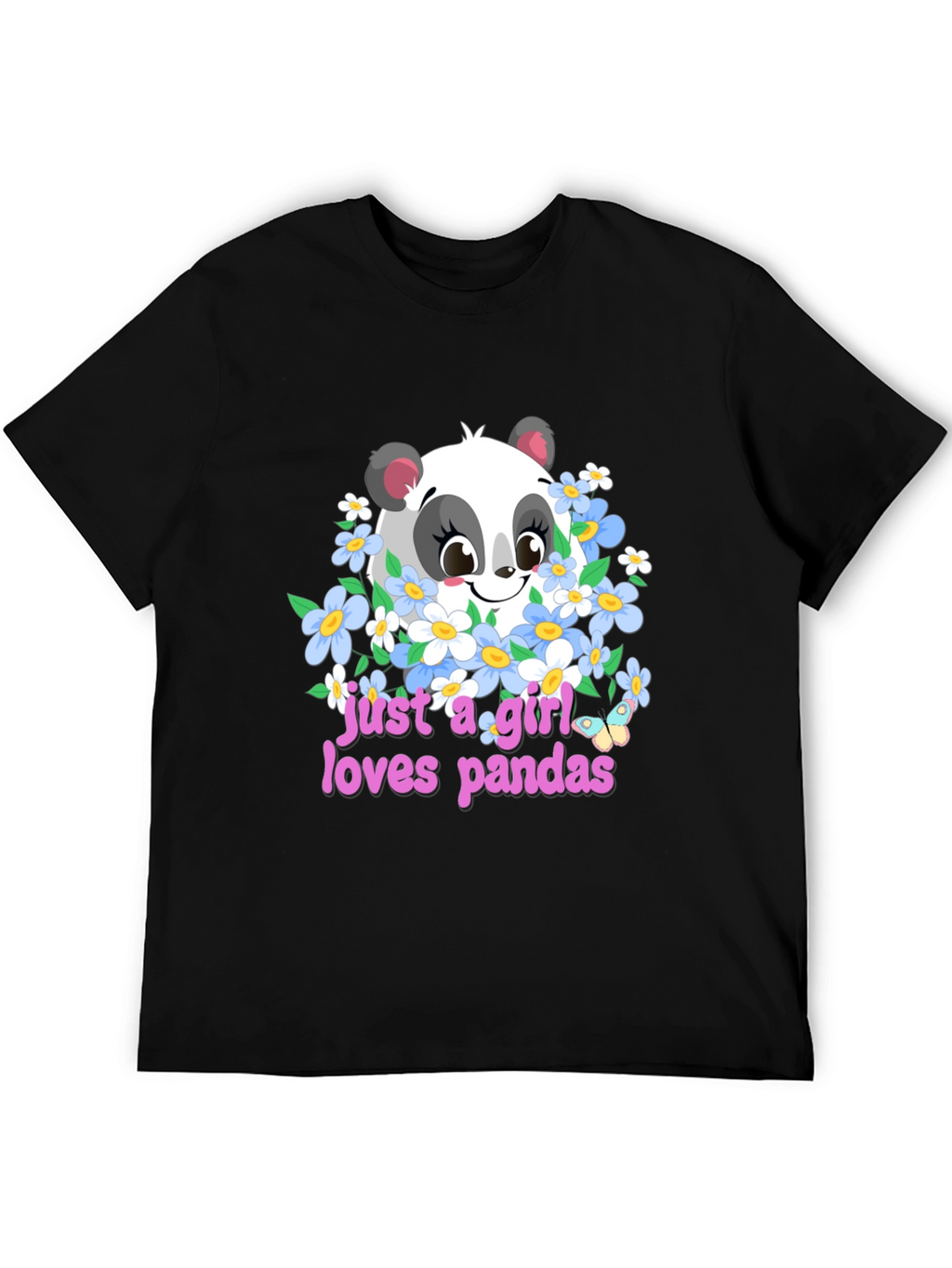 Cute Panda Girls T-Shirt