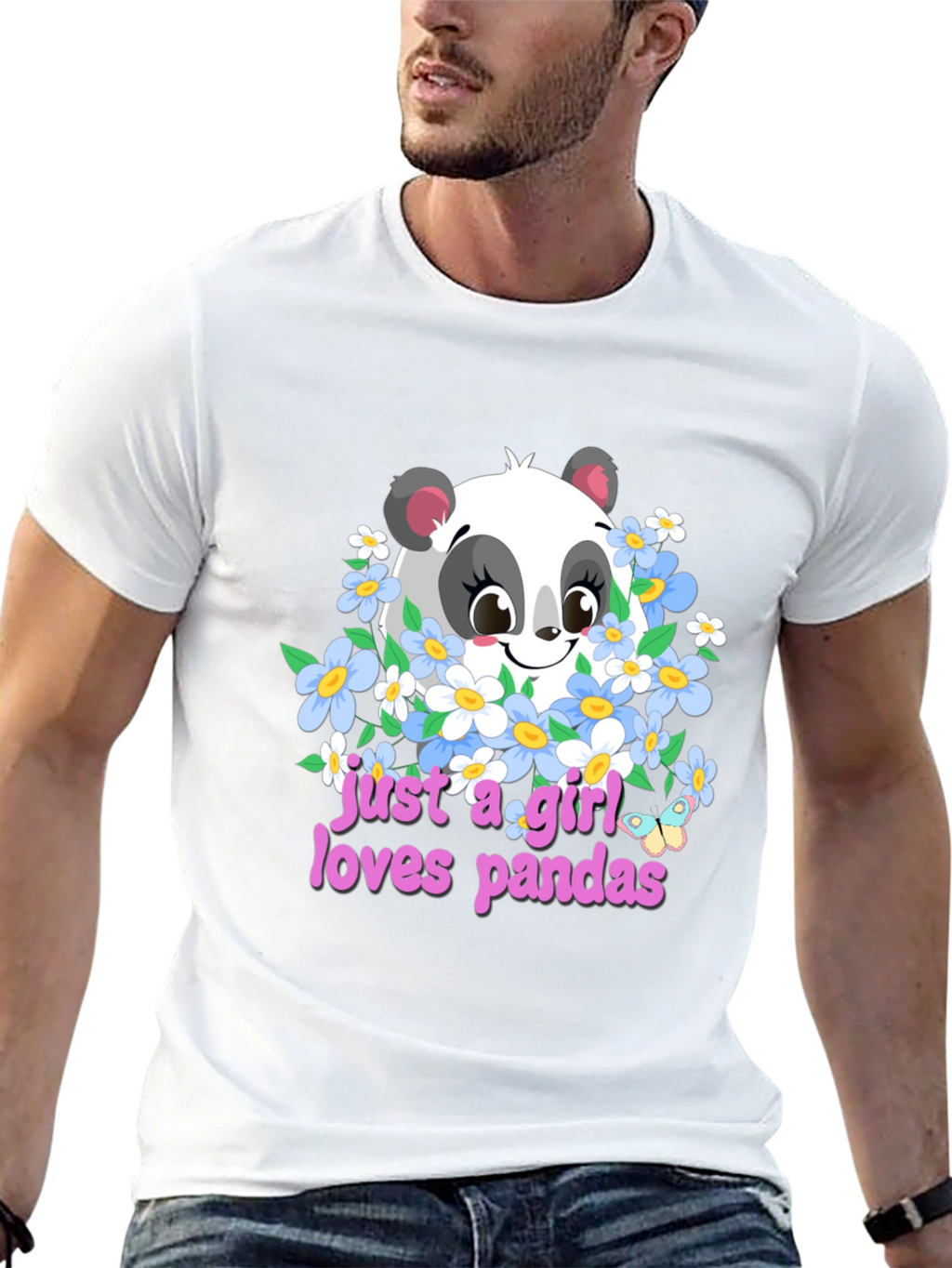 Cute Panda Girls T-Shirt