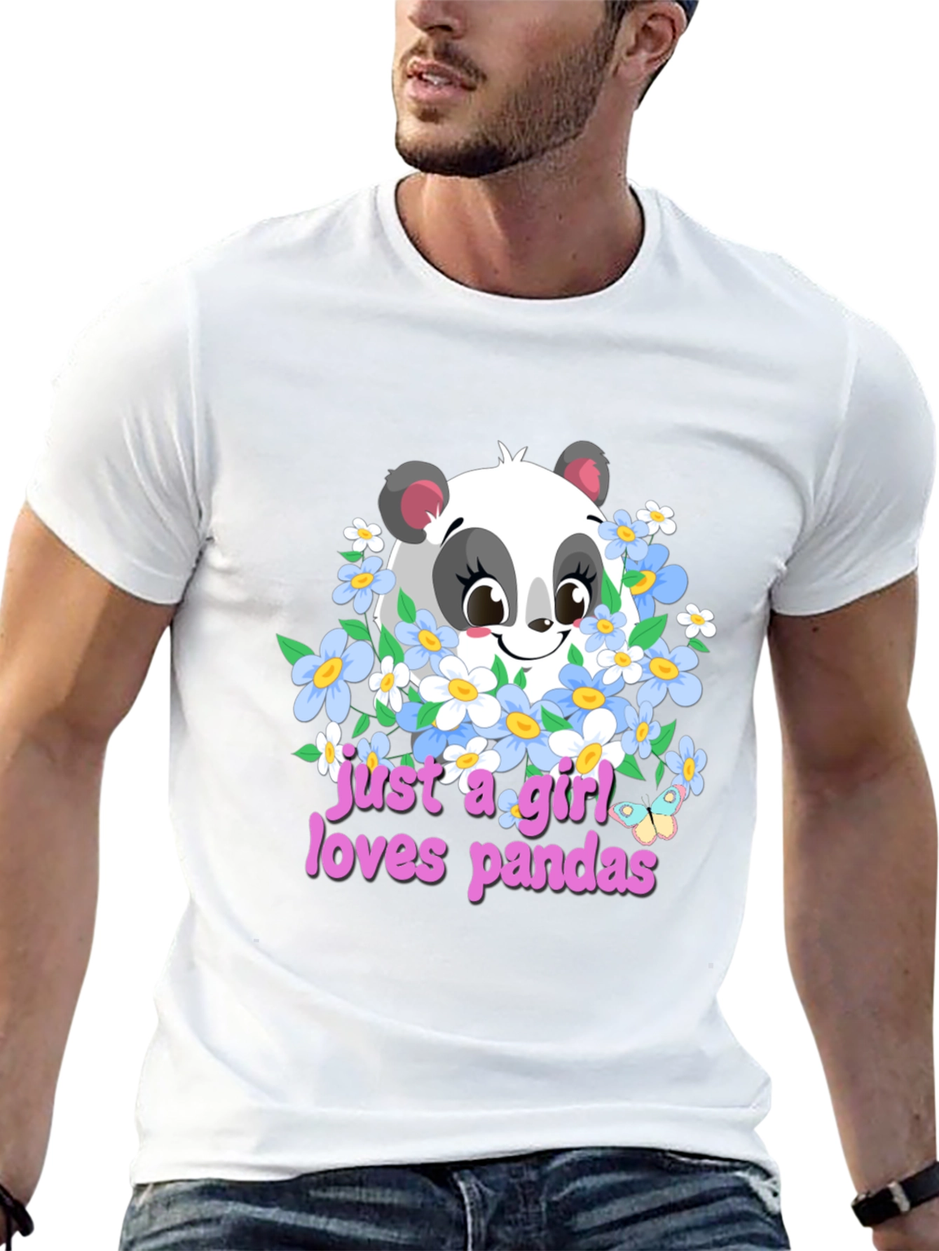 Cute Panda Girls T-Shirt