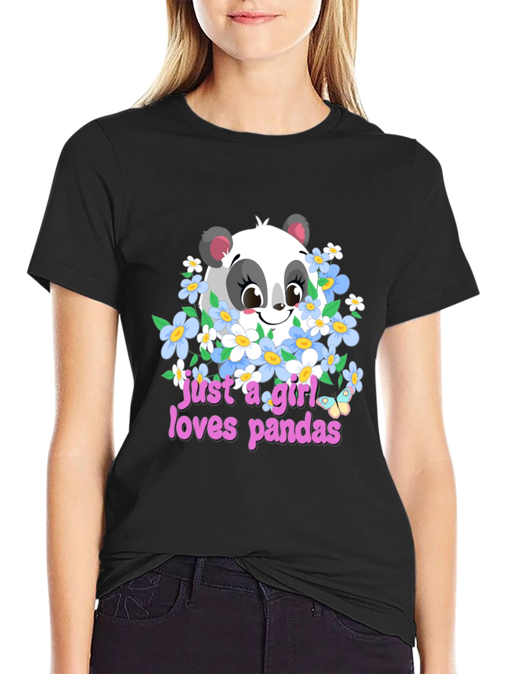 Cute Panda Girls T-Shirt