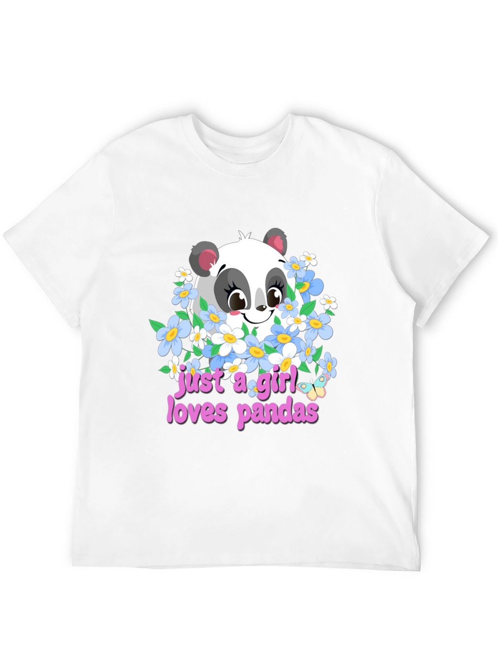 Cute Panda Girls T-Shirt