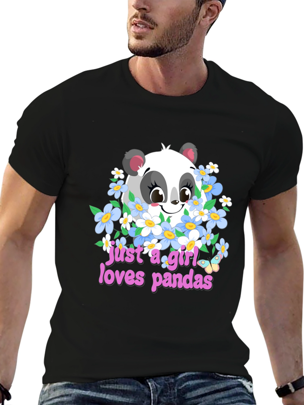 Cute Panda Girls T-Shirt