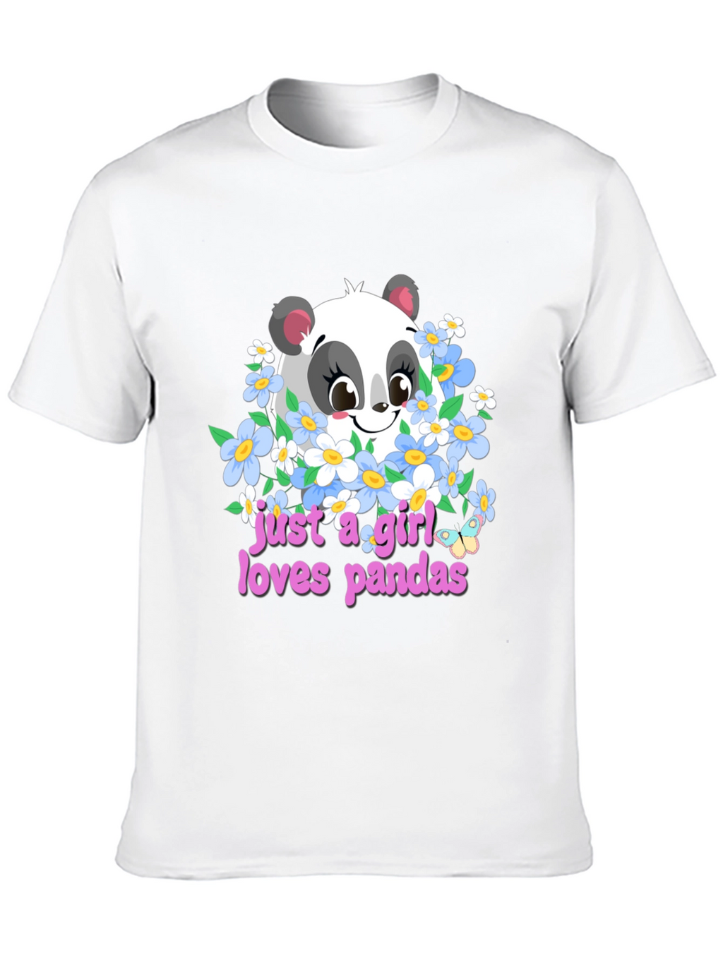 Cute Panda Girls T-Shirt