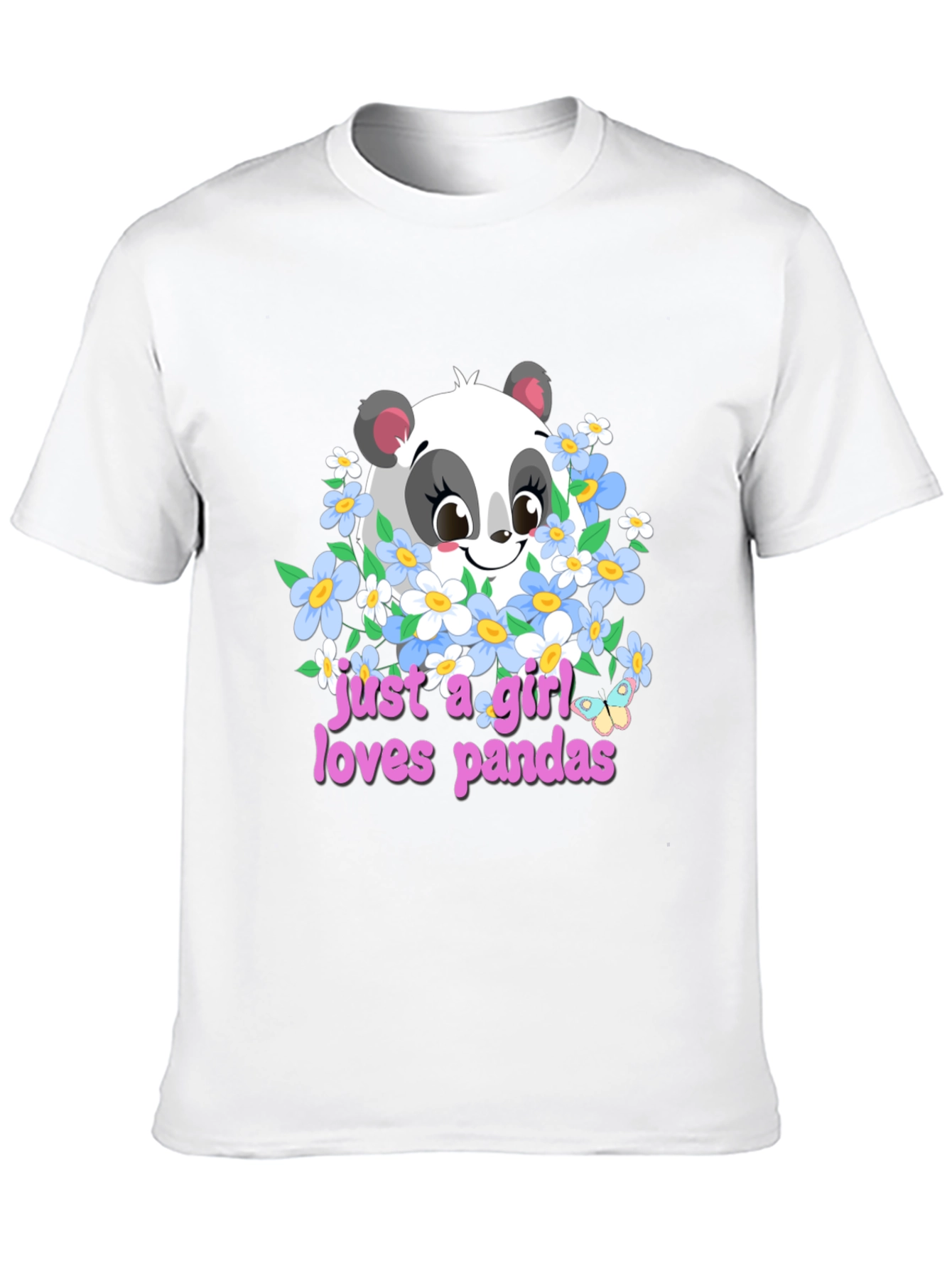 Cute Panda Girls T-Shirt
