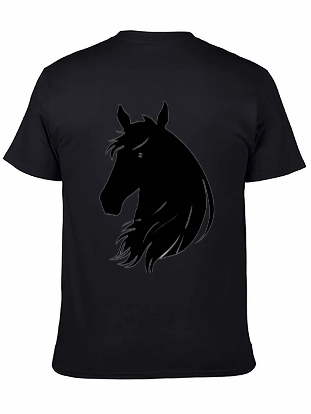 Horse Silhouette Black T-Shirt