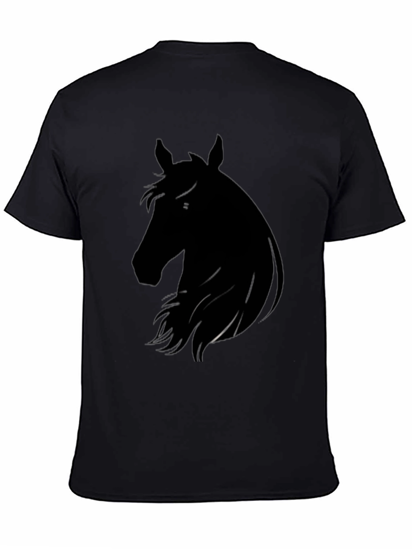 Horse Silhouette Black T-Shirt