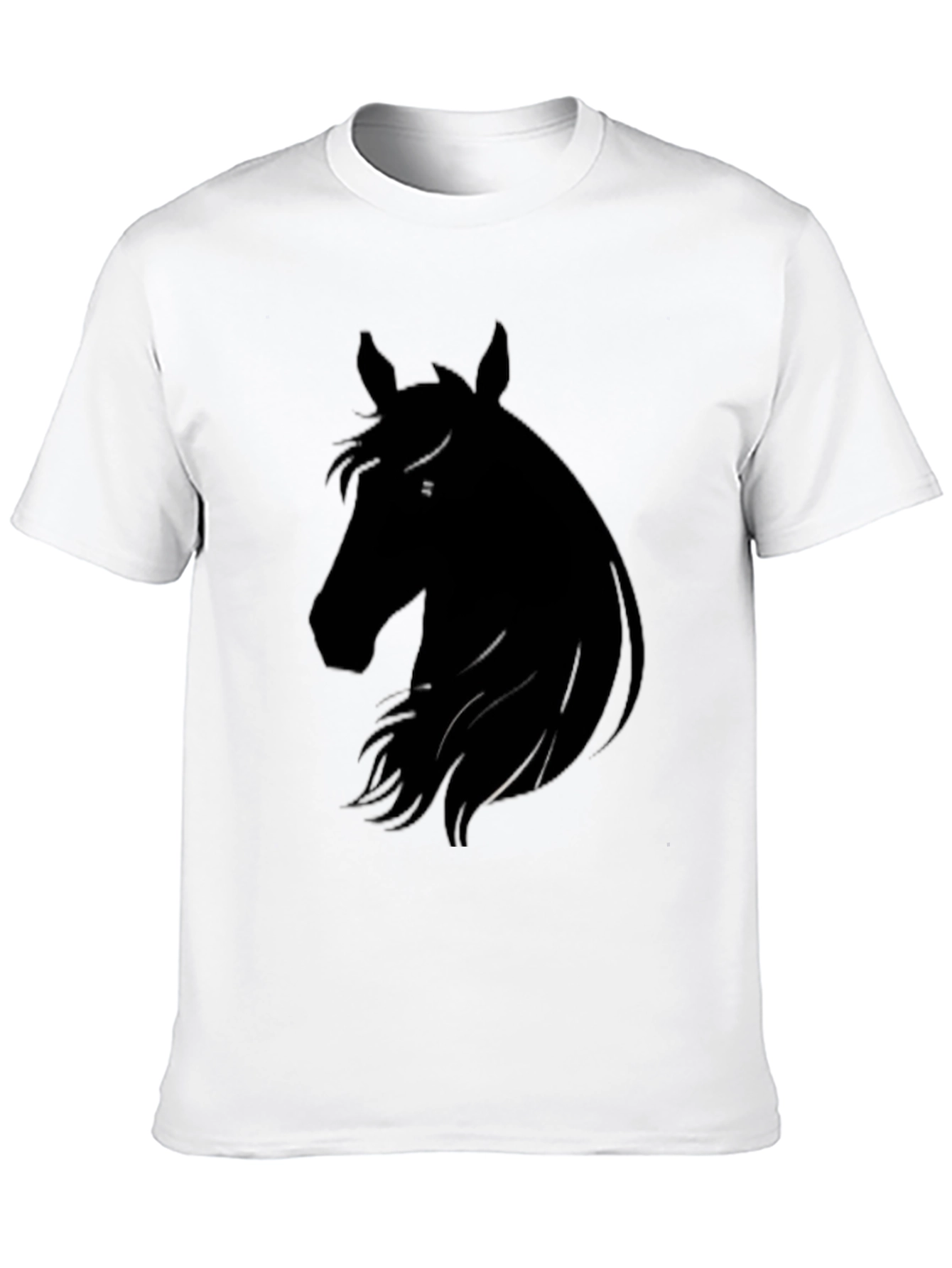 Horse Silhouette Black T-Shirt