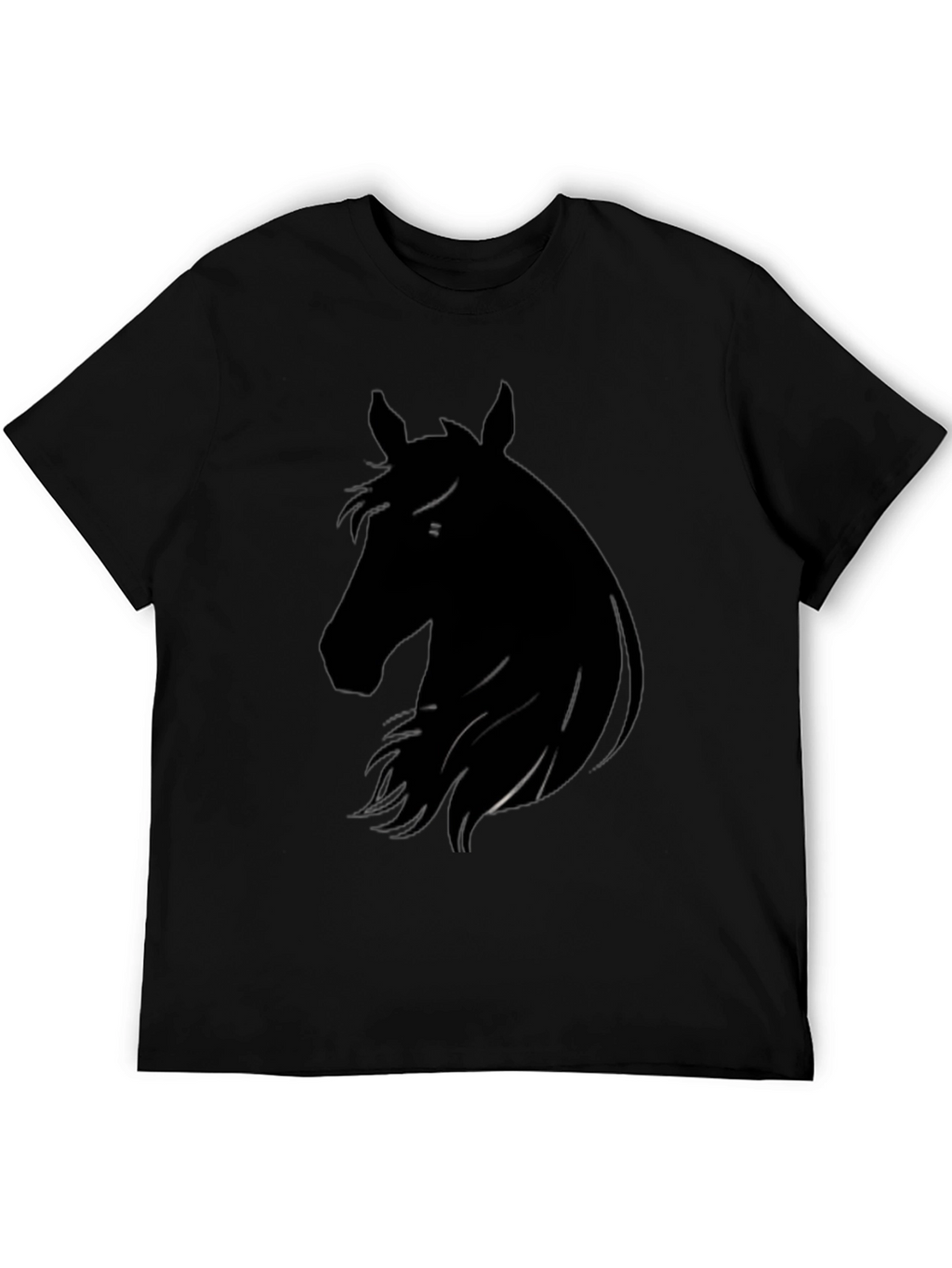 Horse Silhouette Black T-Shirt
