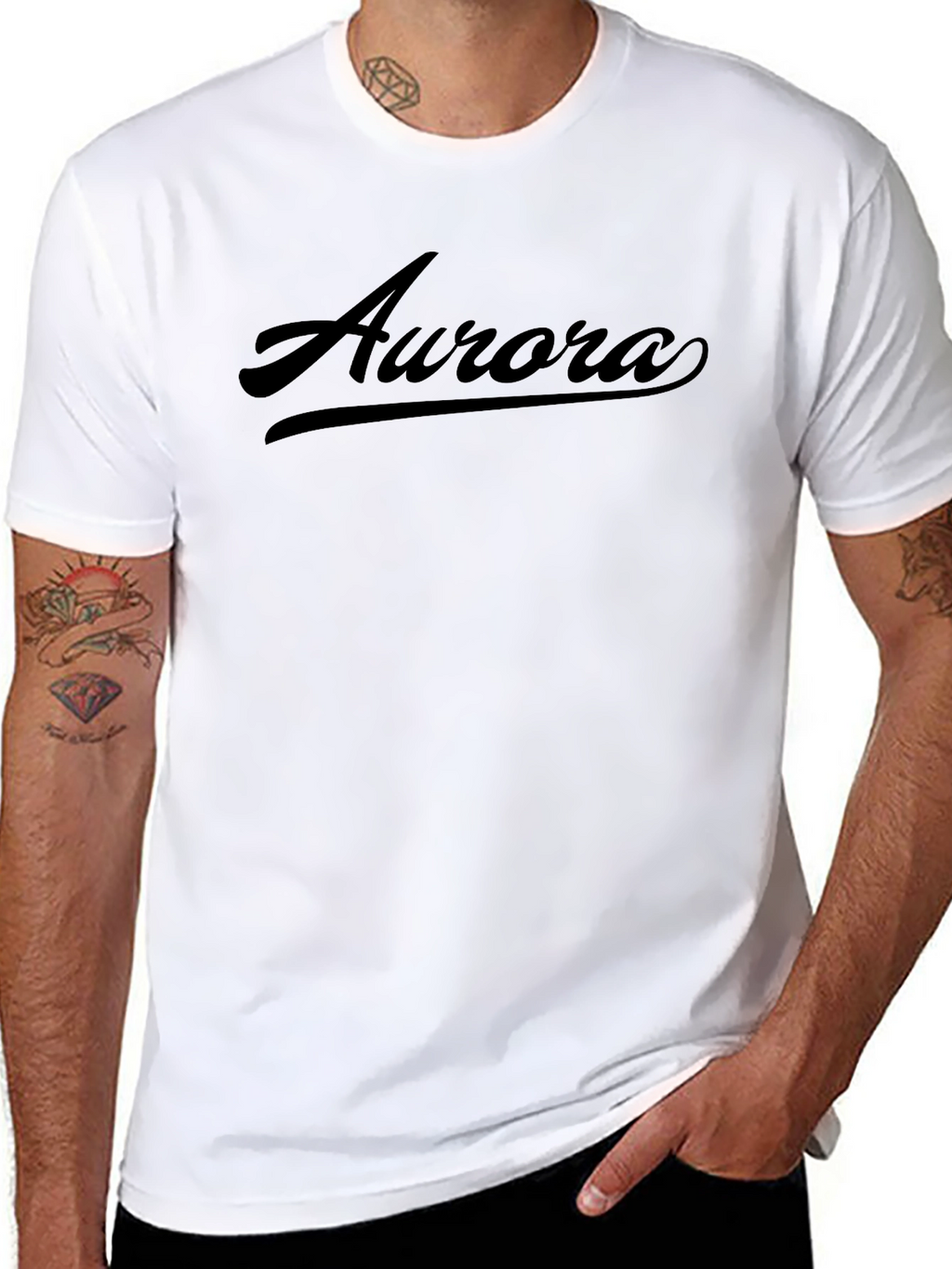 Aurora Script Black T-Shirt