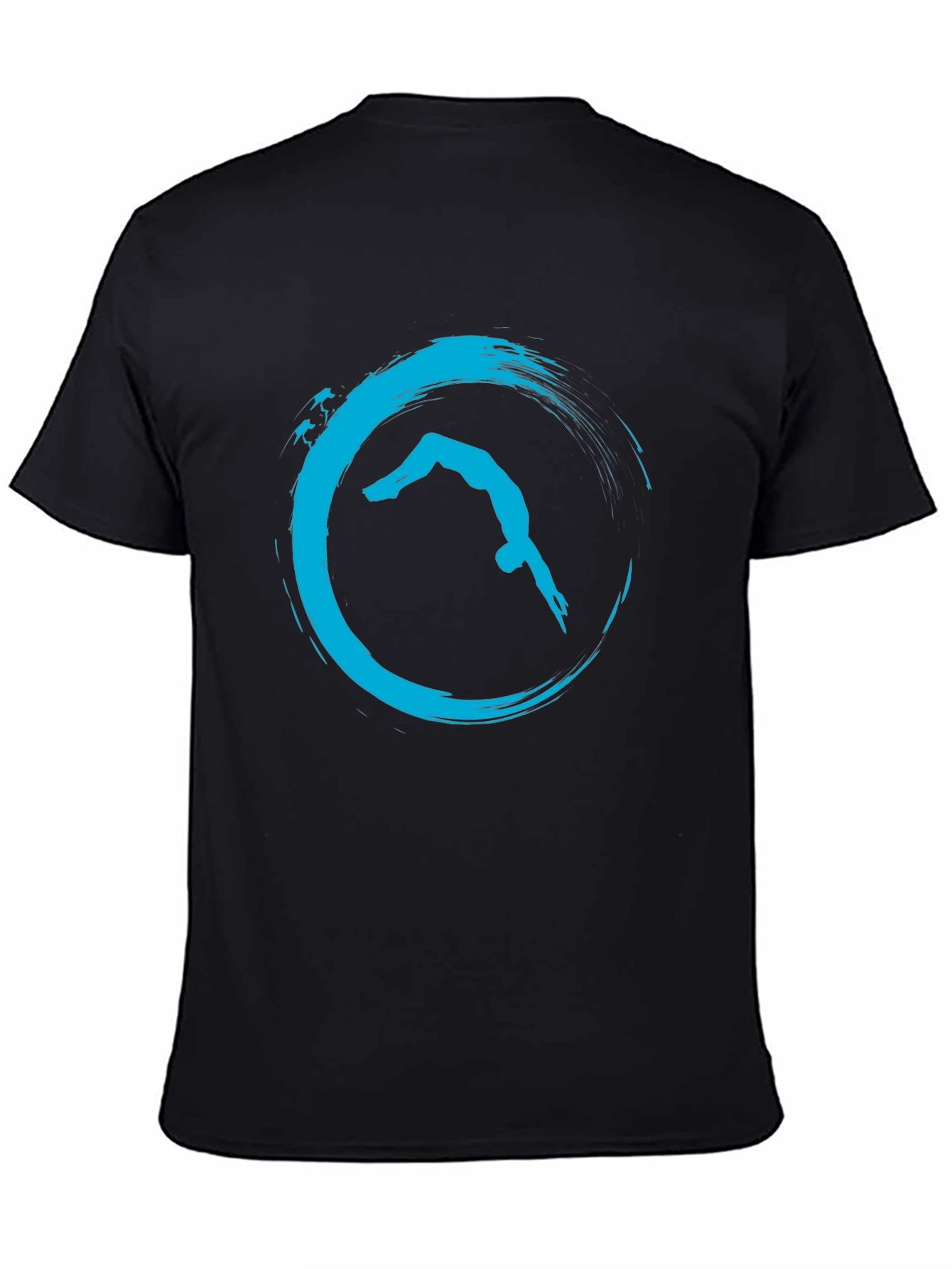 Diver Graphic Tee - Black T-Shirt with Blue Diving Design