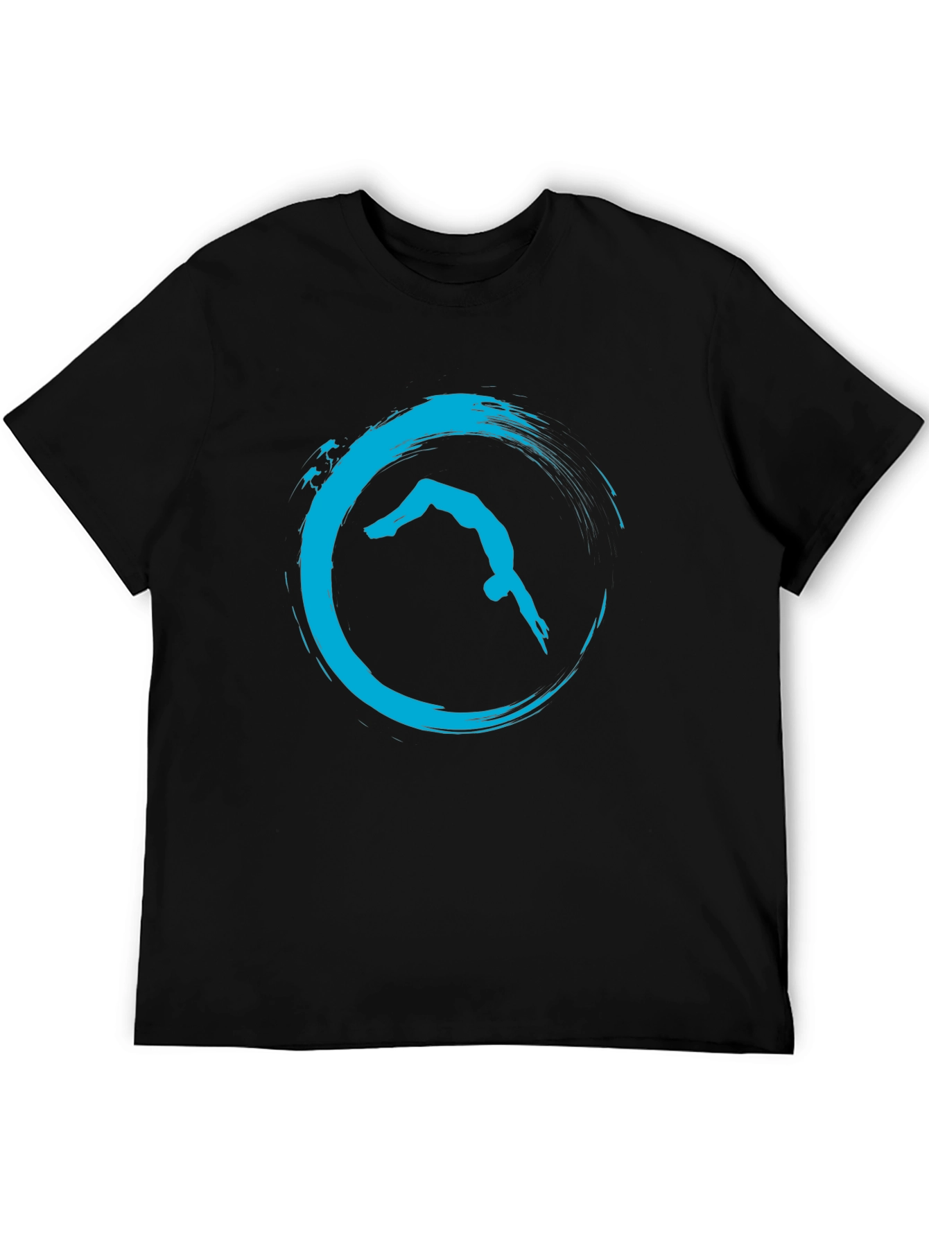 Diver Graphic Tee - Black T-Shirt with Blue Diving Design