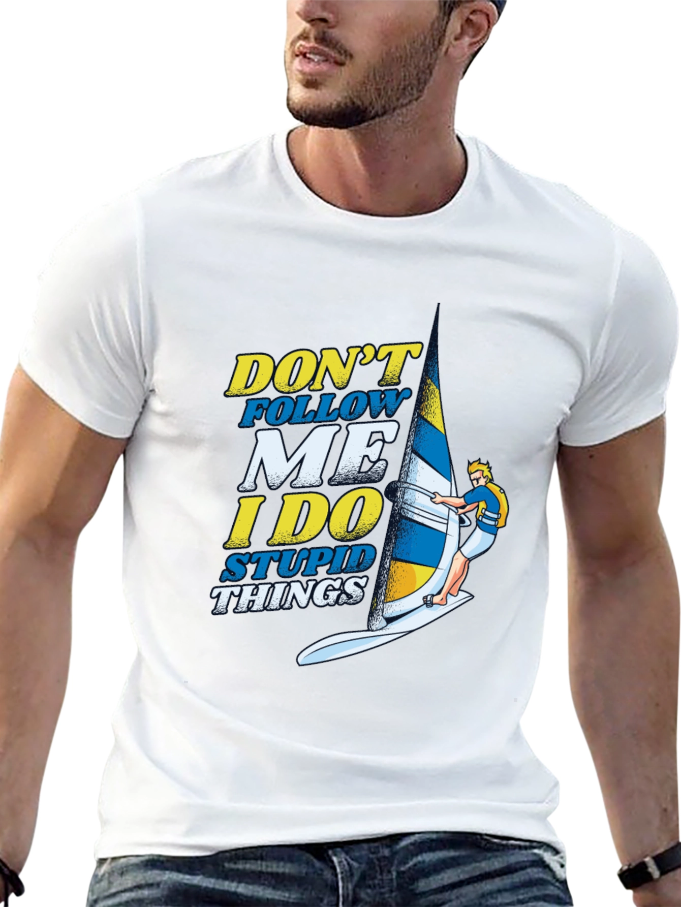 Dont Follow Me Funny Windsurfing T-Shirt