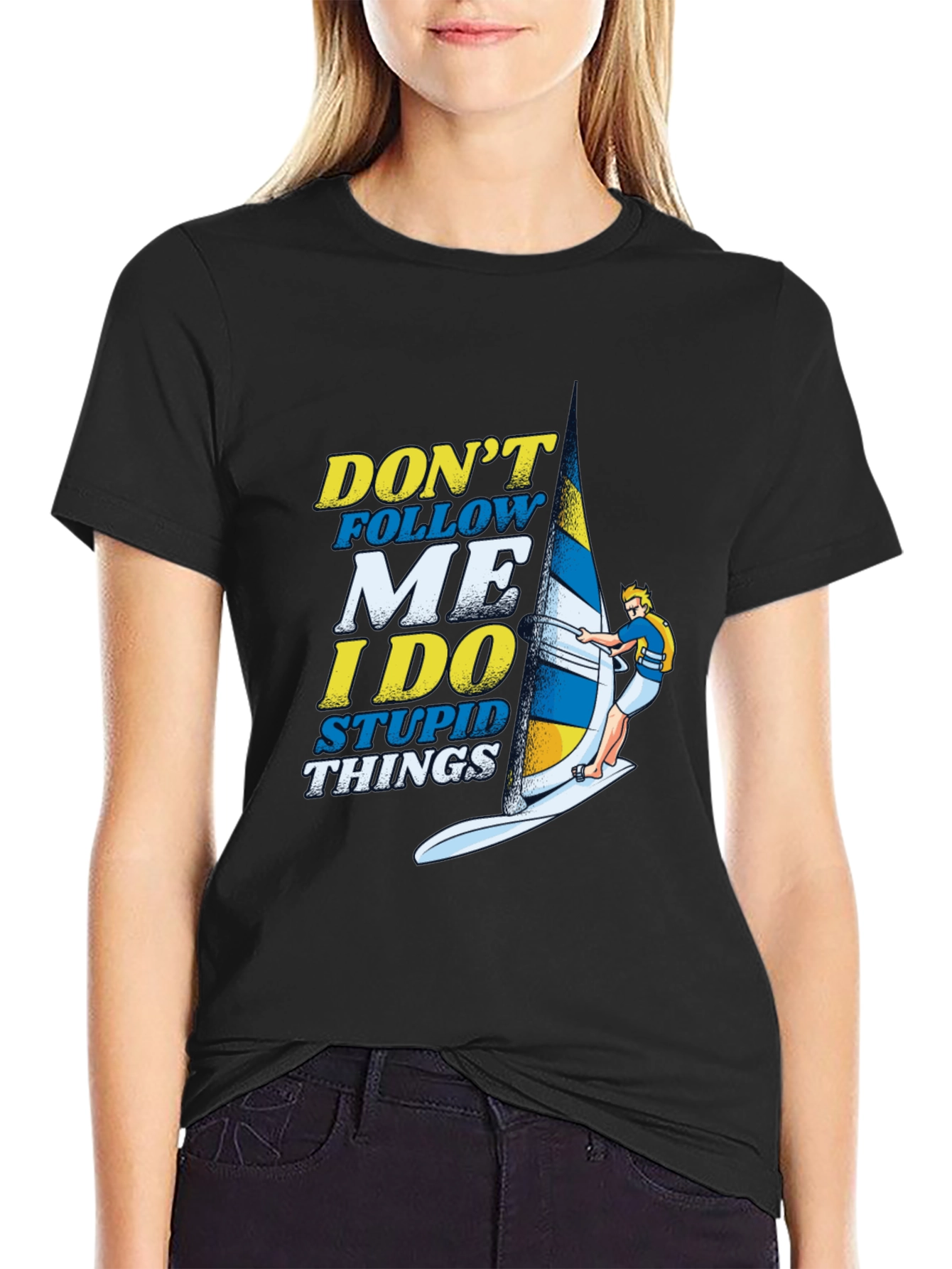 Dont Follow Me Funny Windsurfing T-Shirt