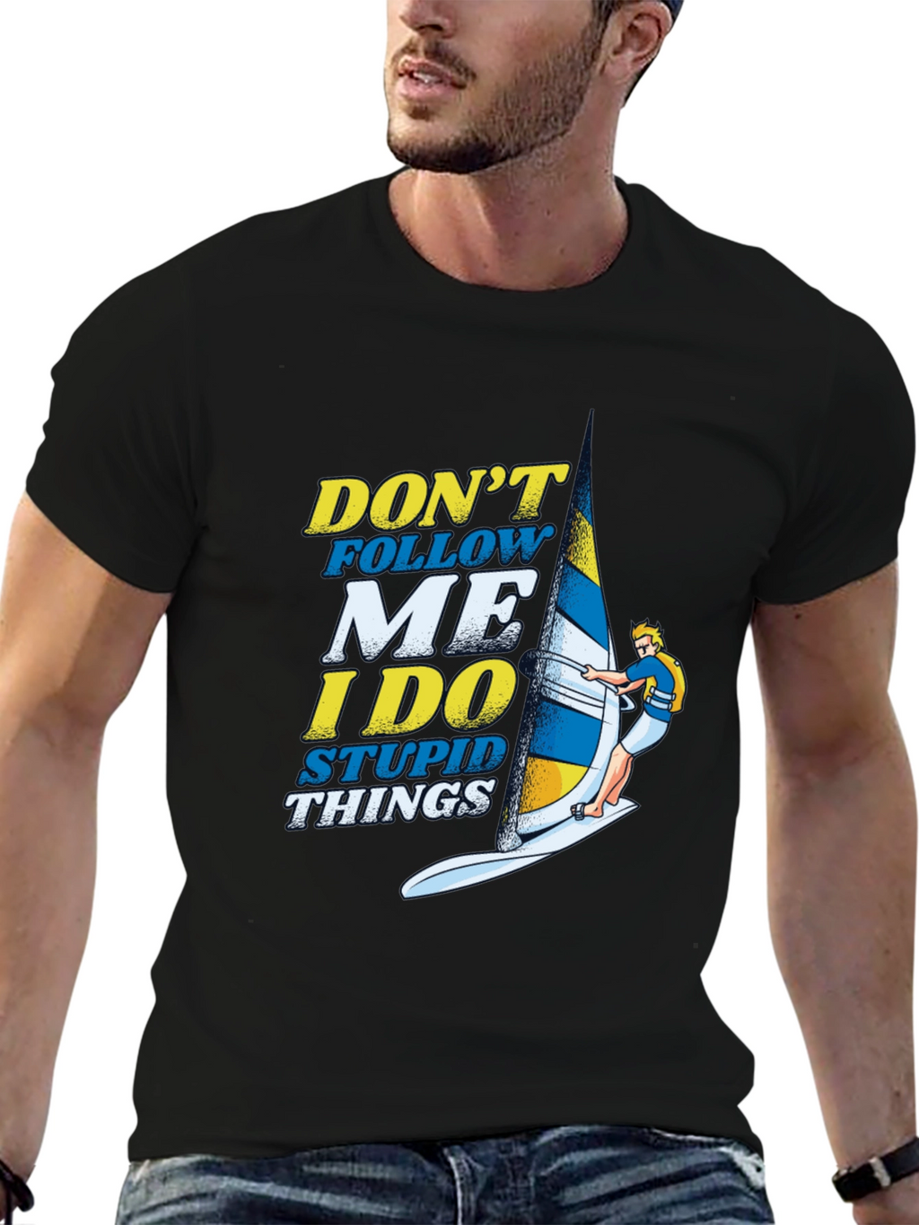 Dont Follow Me Funny Windsurfing T-Shirt