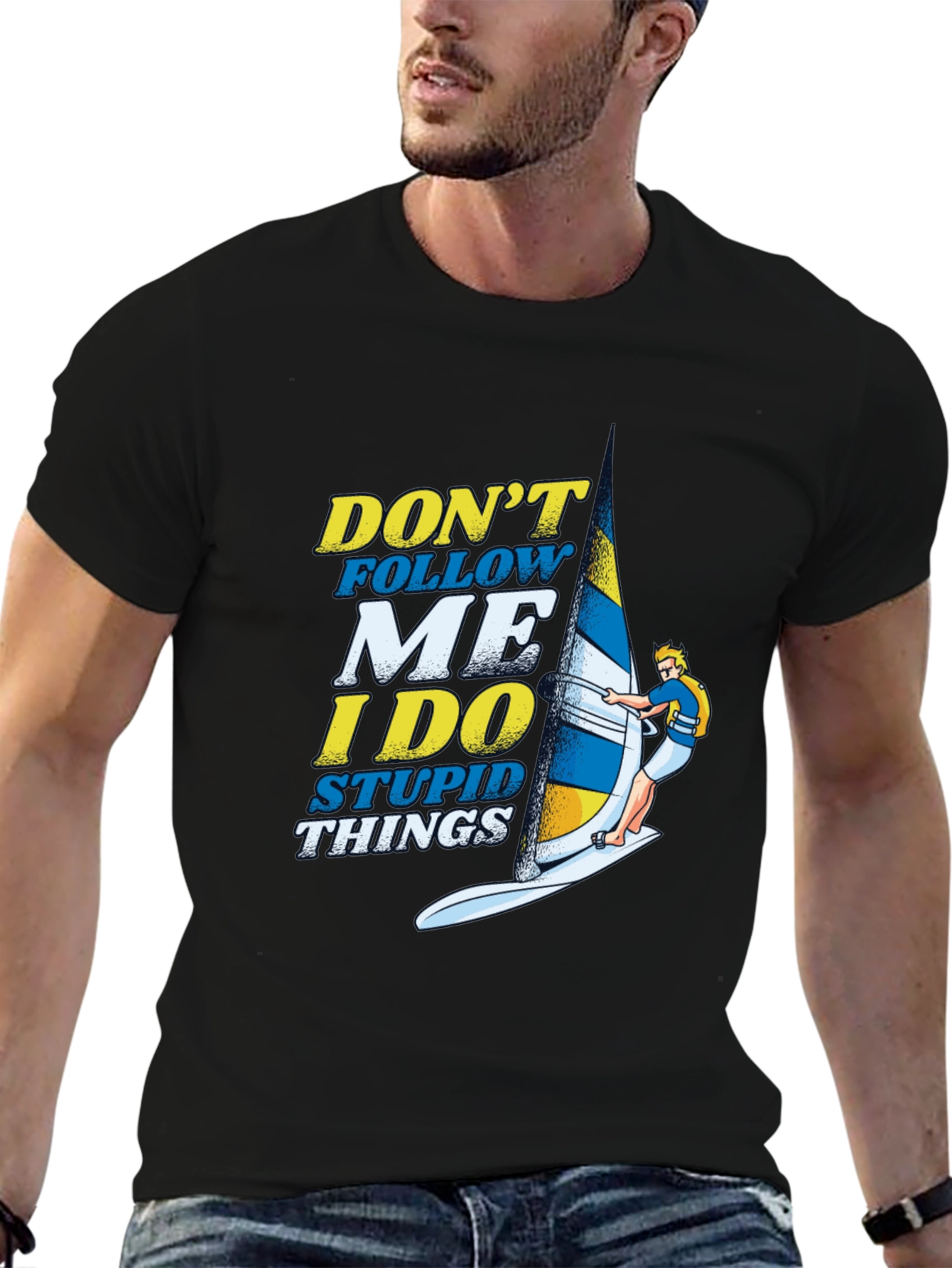 Dont Follow Me Funny Windsurfing T-Shirt