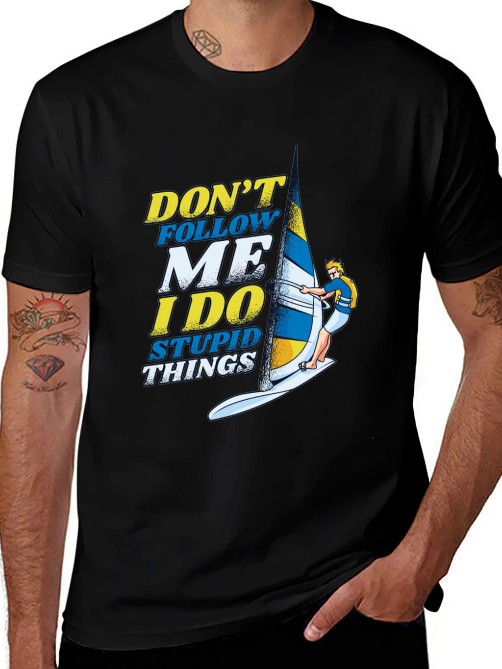Dont Follow Me Funny Windsurfing T-Shirt