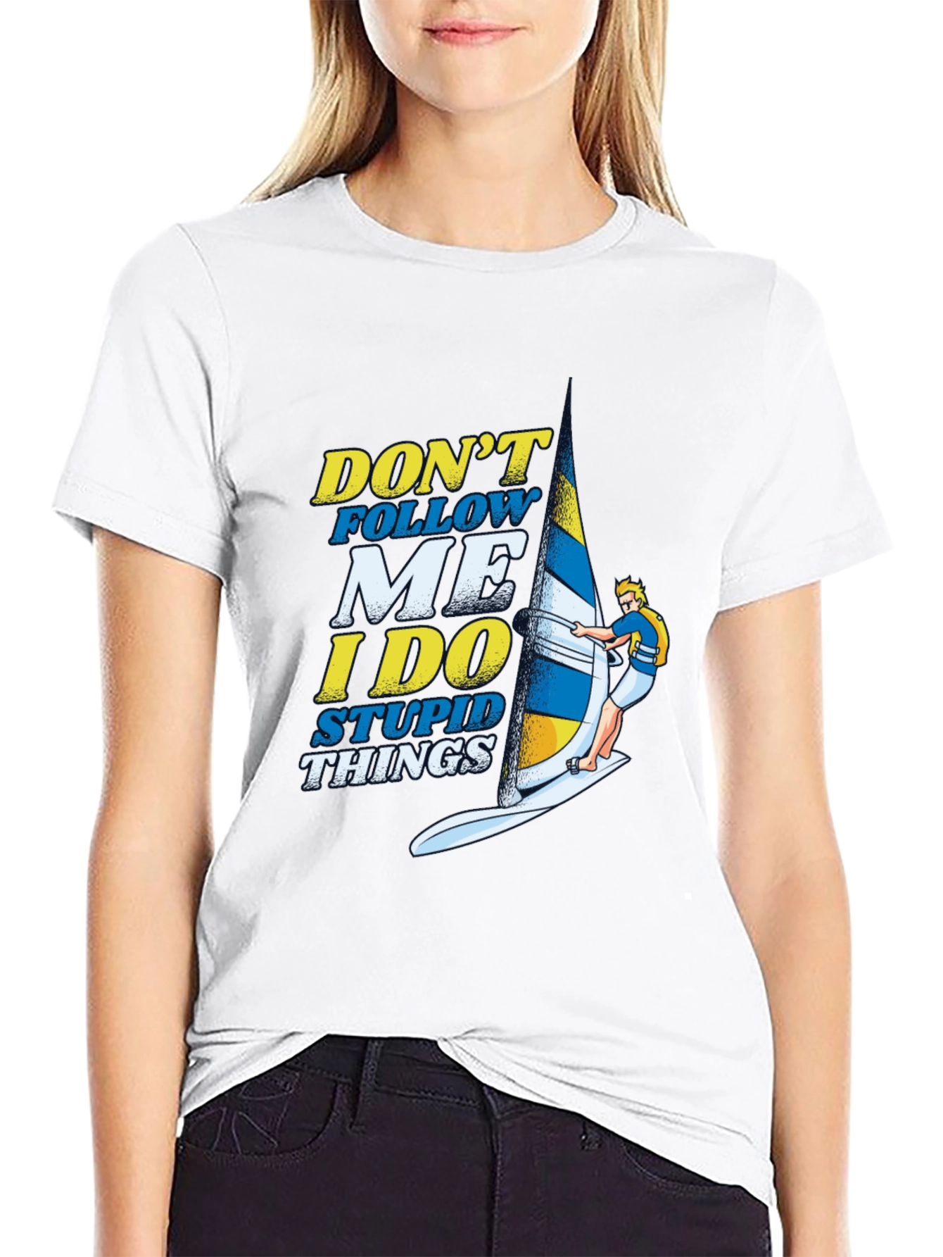 Dont Follow Me Funny Windsurfing T-Shirt