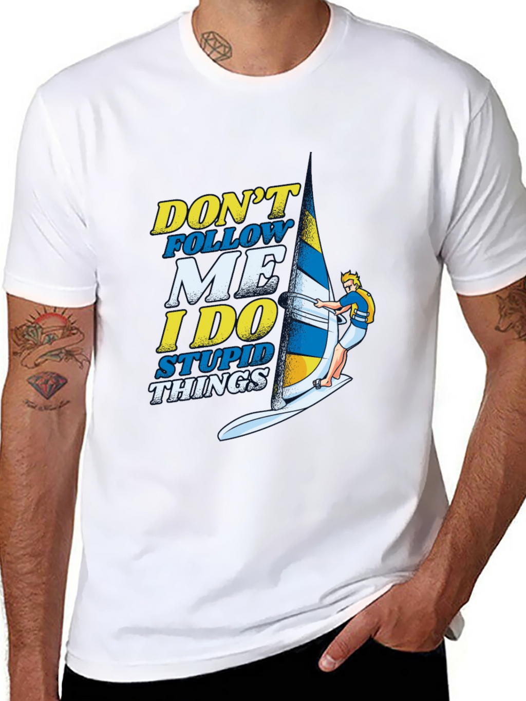Dont Follow Me Funny Windsurfing T-Shirt