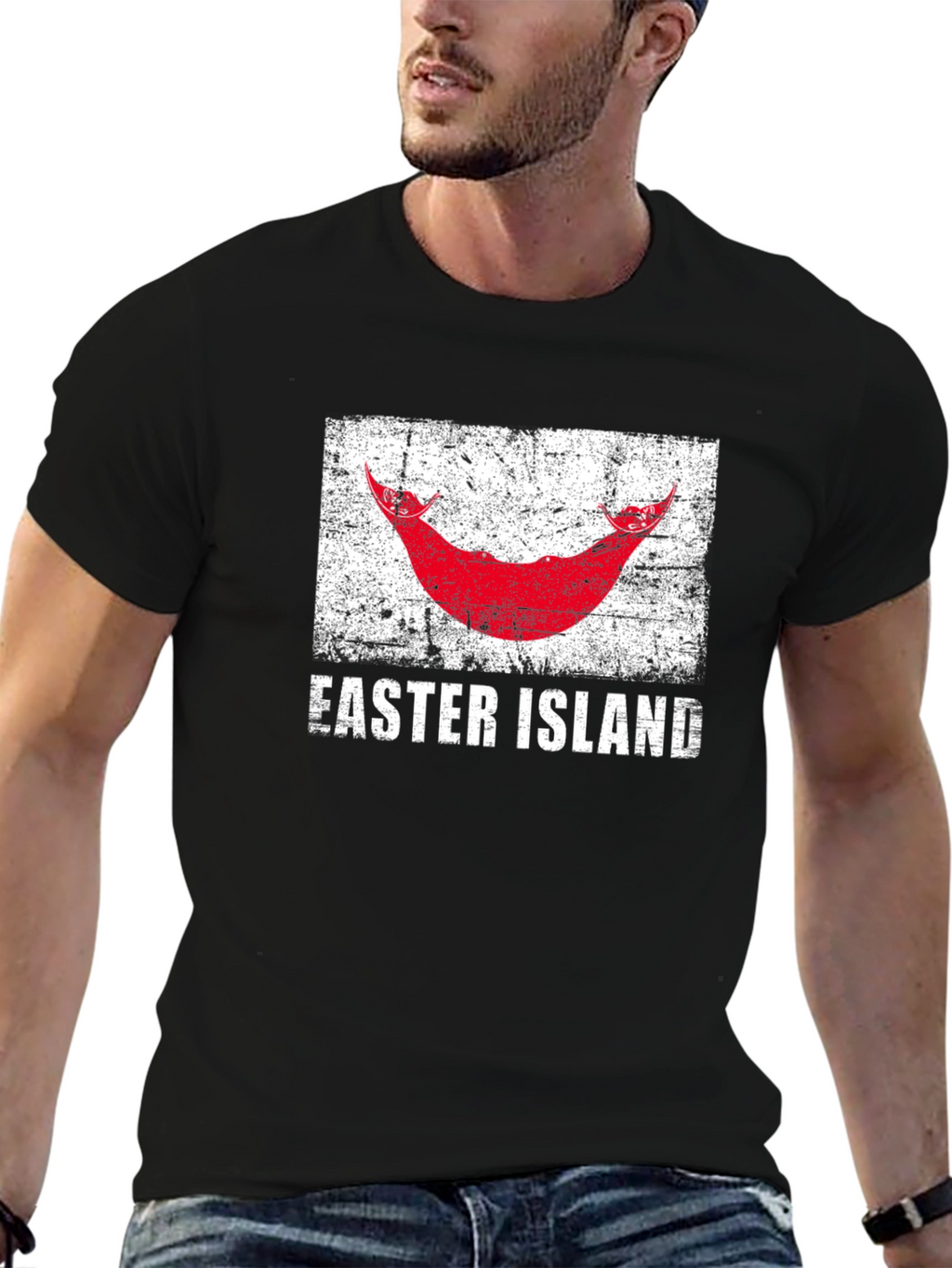 Easter Island Flag T-Shirt - Distressed Design