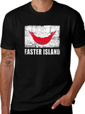 Easter Island Flag T-Shirt - Distressed Design