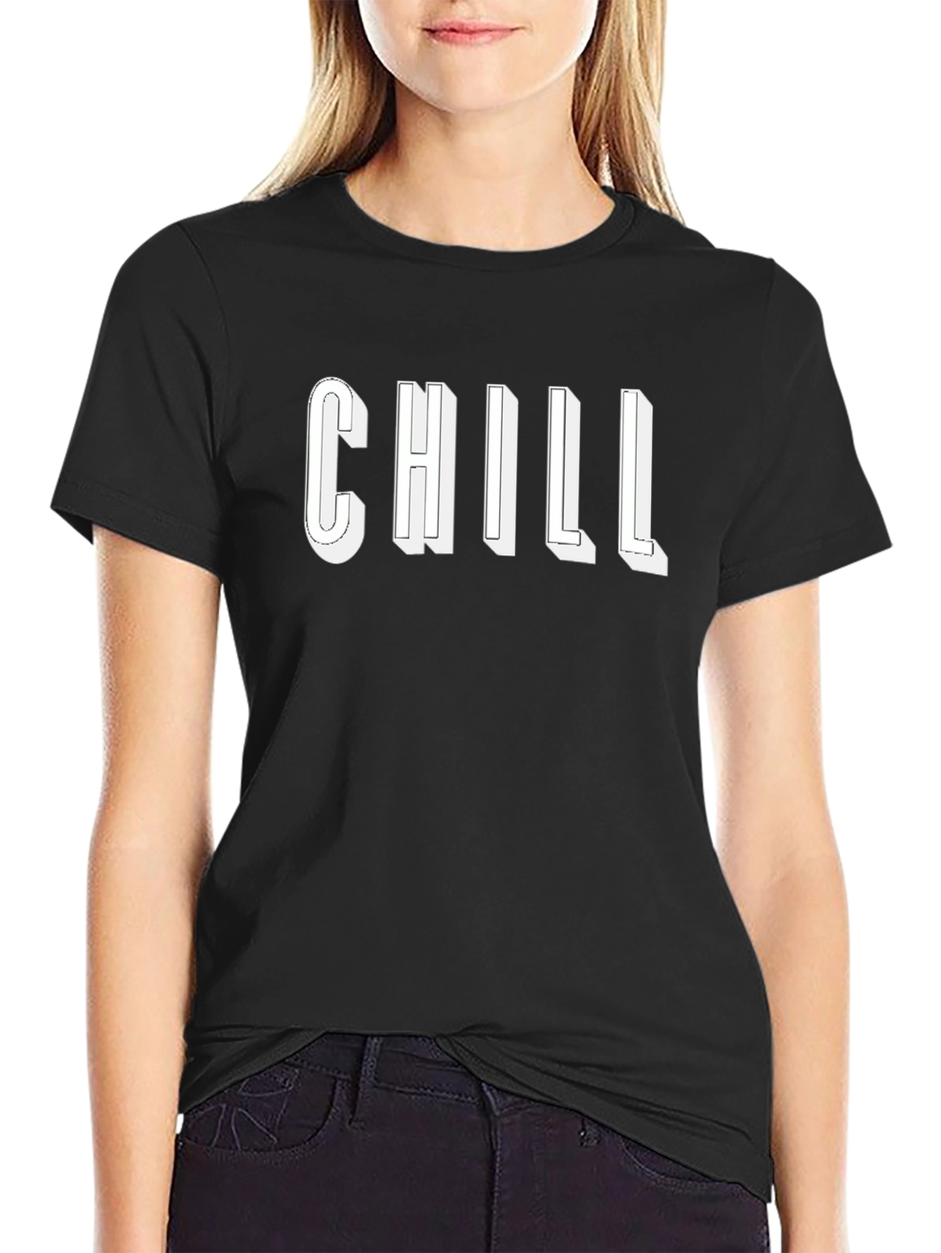 Chill Out T-Shirt - Black Relaxed Fit Tee