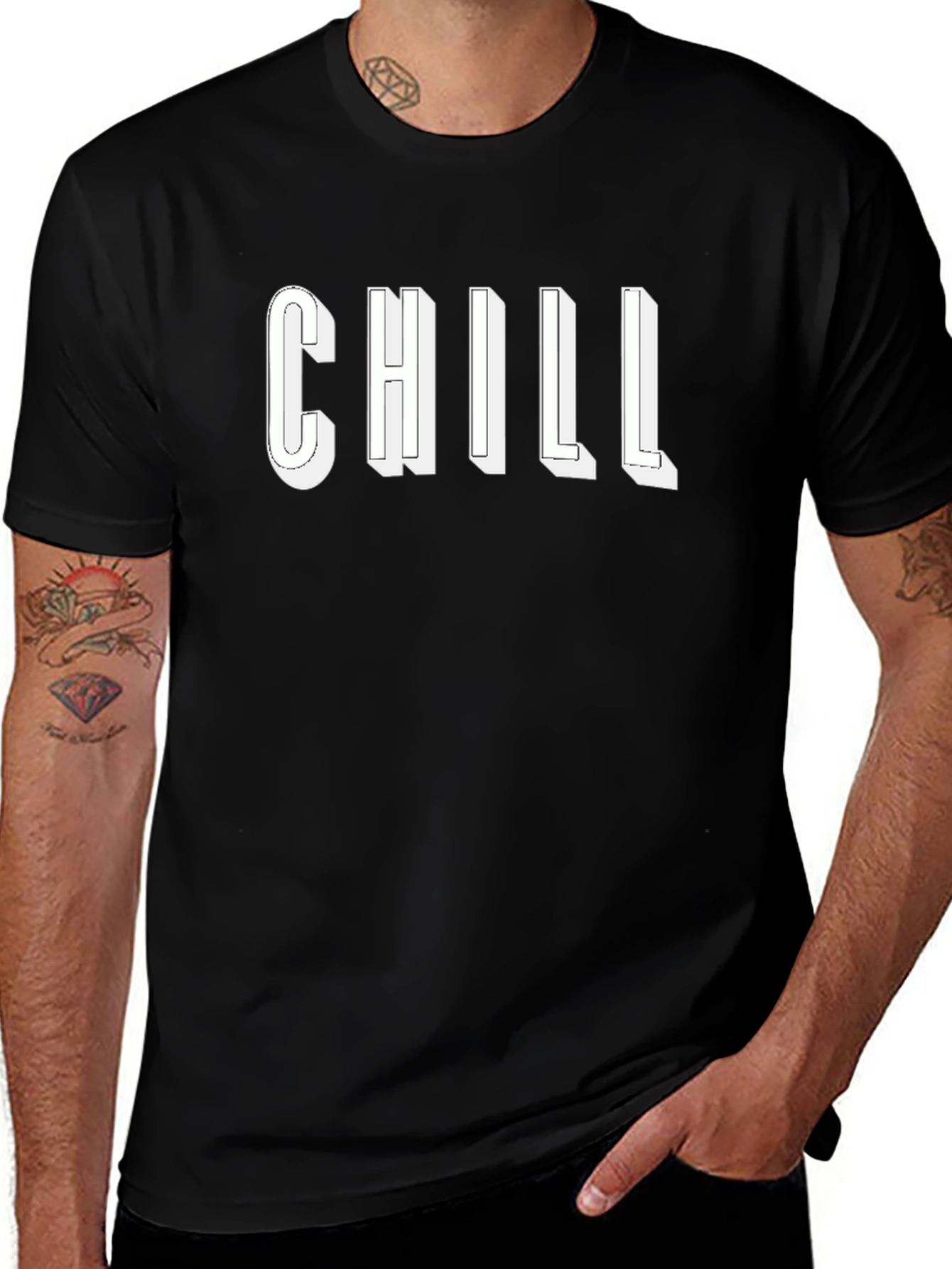 Chill Out T-Shirt - Black Relaxed Fit Tee