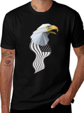 Geometric Eagle American Flag Graphic Tee